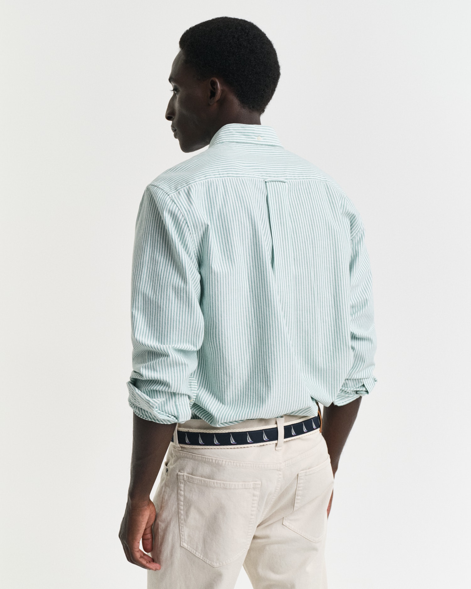 Gant Langarmhemd »Regular Fit Oxford Hemd strukturiert langlebig dicker gestreift«, mit dezenter Logostickerei