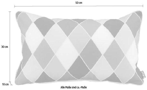 H.O.C.K. Dekokissen »Diamond« Kissenhülle mit Füllung, 1 Stück, 50/30 cm