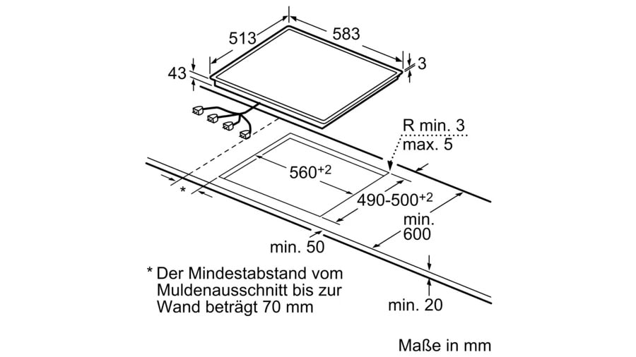 Constructa Elektro-Herd-Set »CH3M00052«, mit Teleskopauszug nachrüstbar