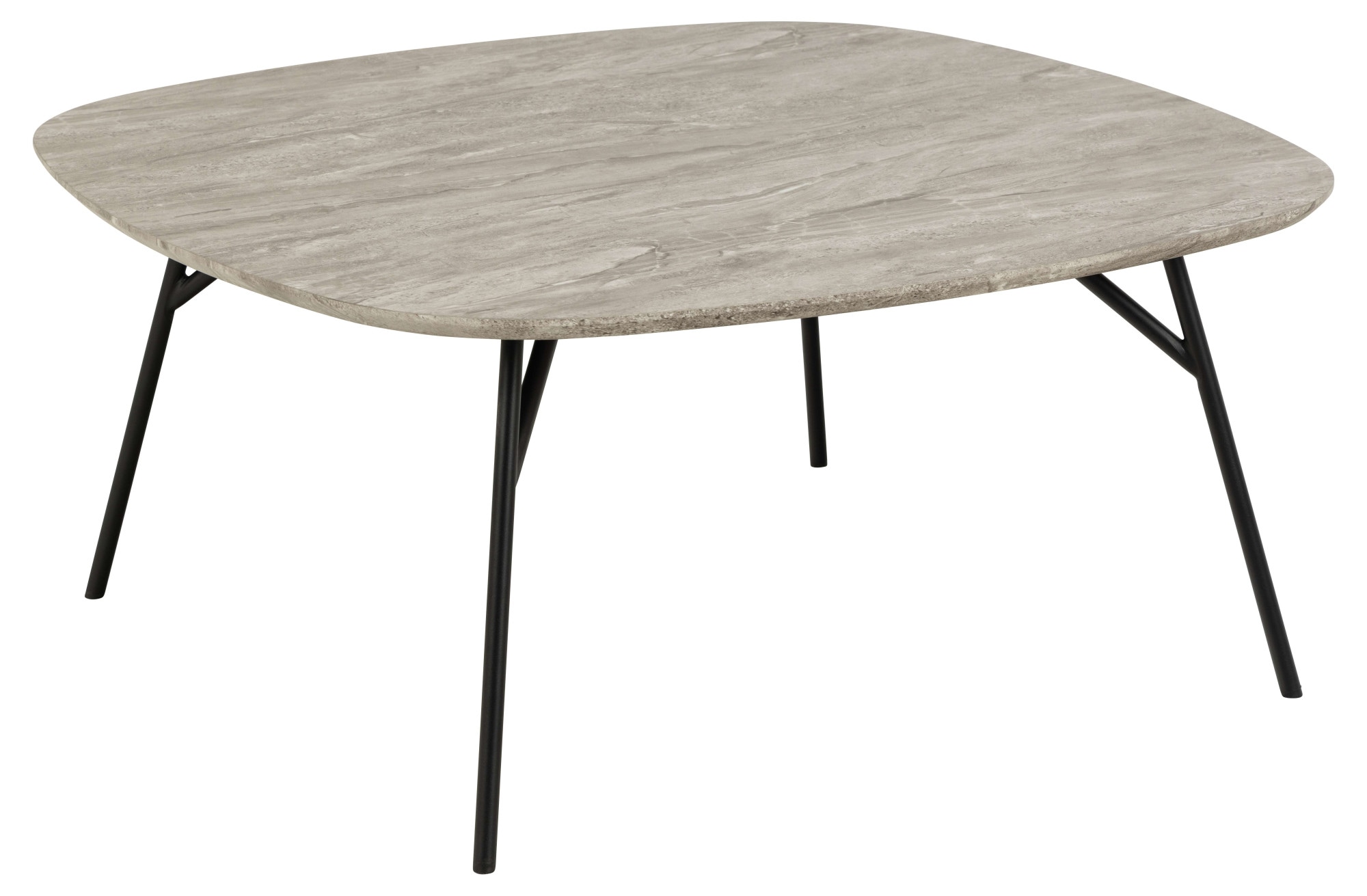 ACTONA GROUP Couchtisch »Caracas«, Tischplatte aus grauem Mamor River, rau Papier, 90x90x40cm