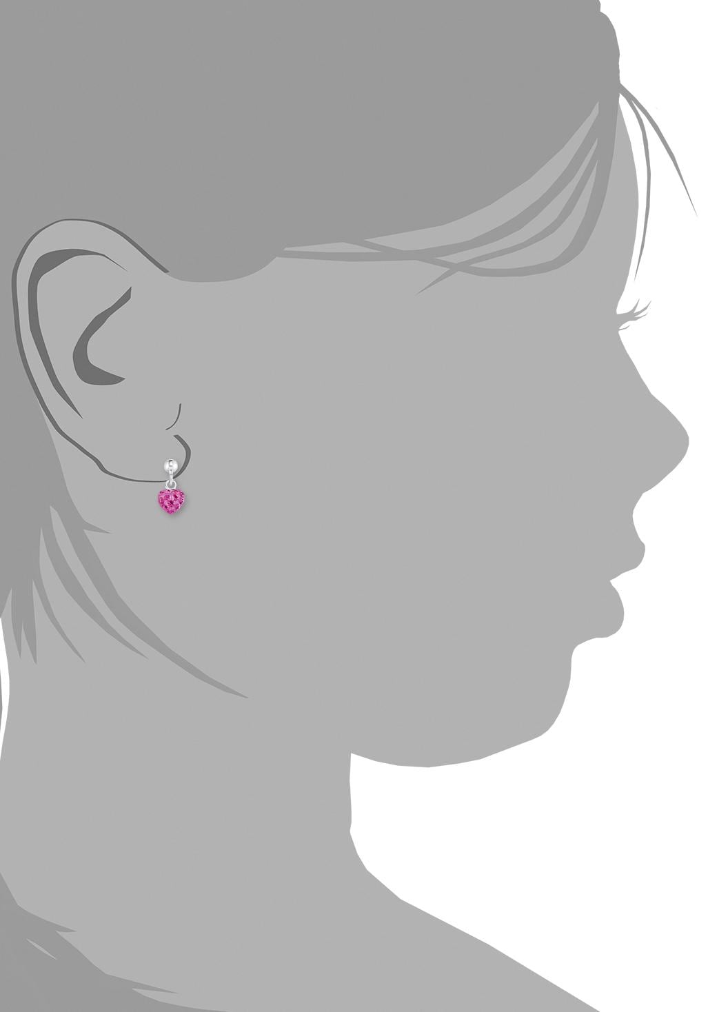Amor Paar Ohrstecker »Herz, 9210435«, mit Kristallglas