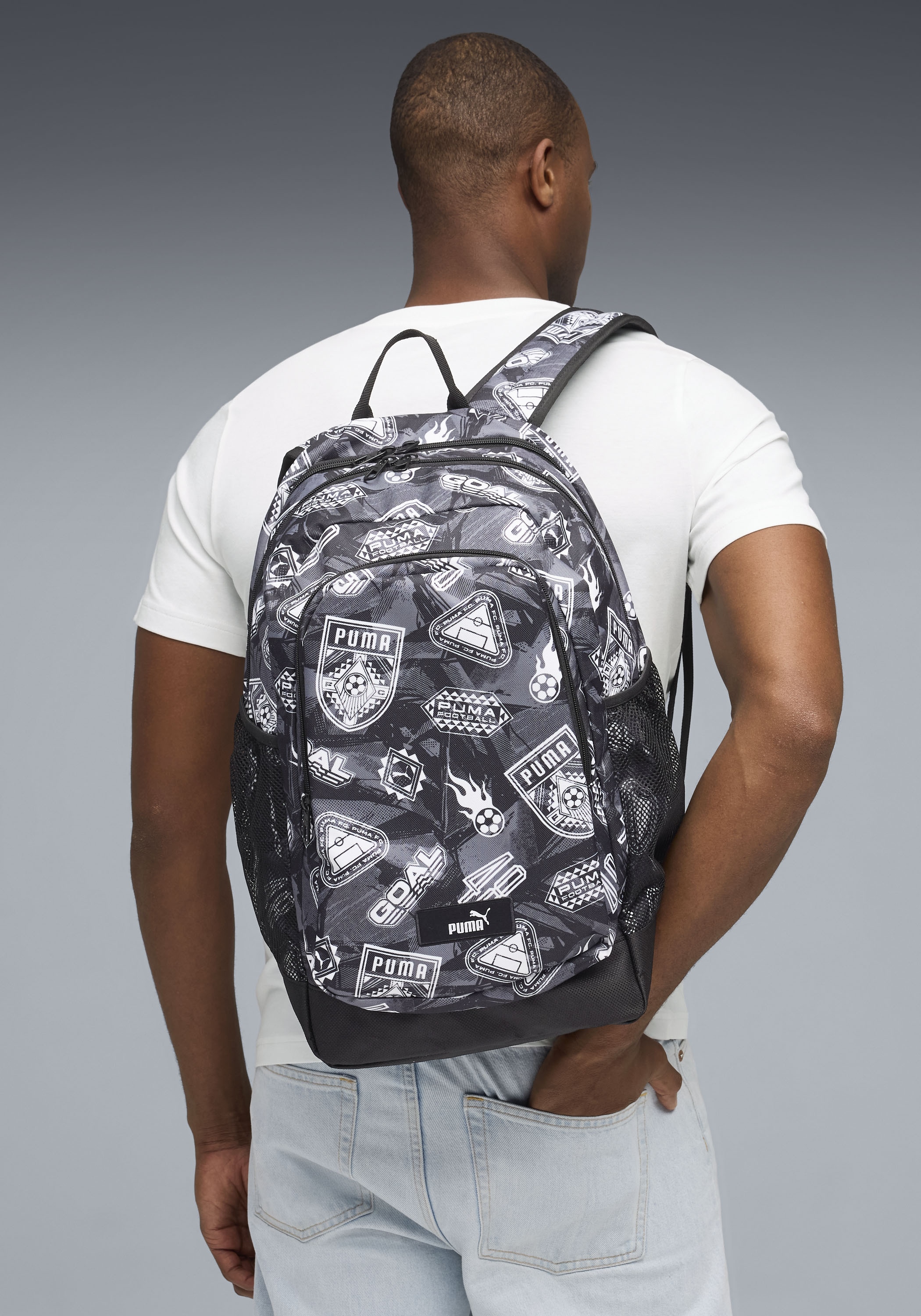 PUMA Rucksack »ACADEMY AOP BACKPACK« für Erwachsene, sportlicher Stil, für Alltag und unterwegs