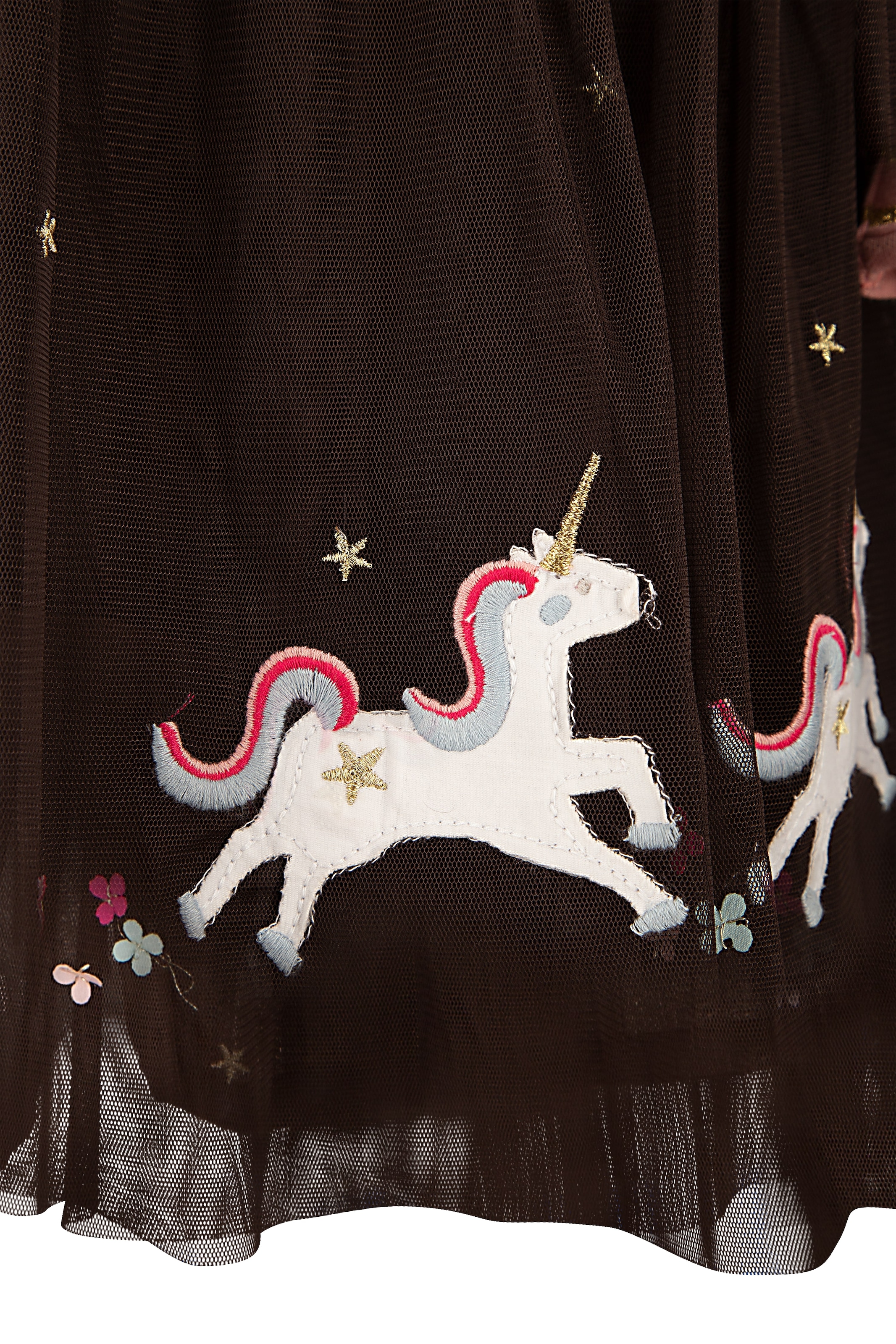 happy girls Midikleid, mit hochwertigen Einhorn-Applikationen am Saum