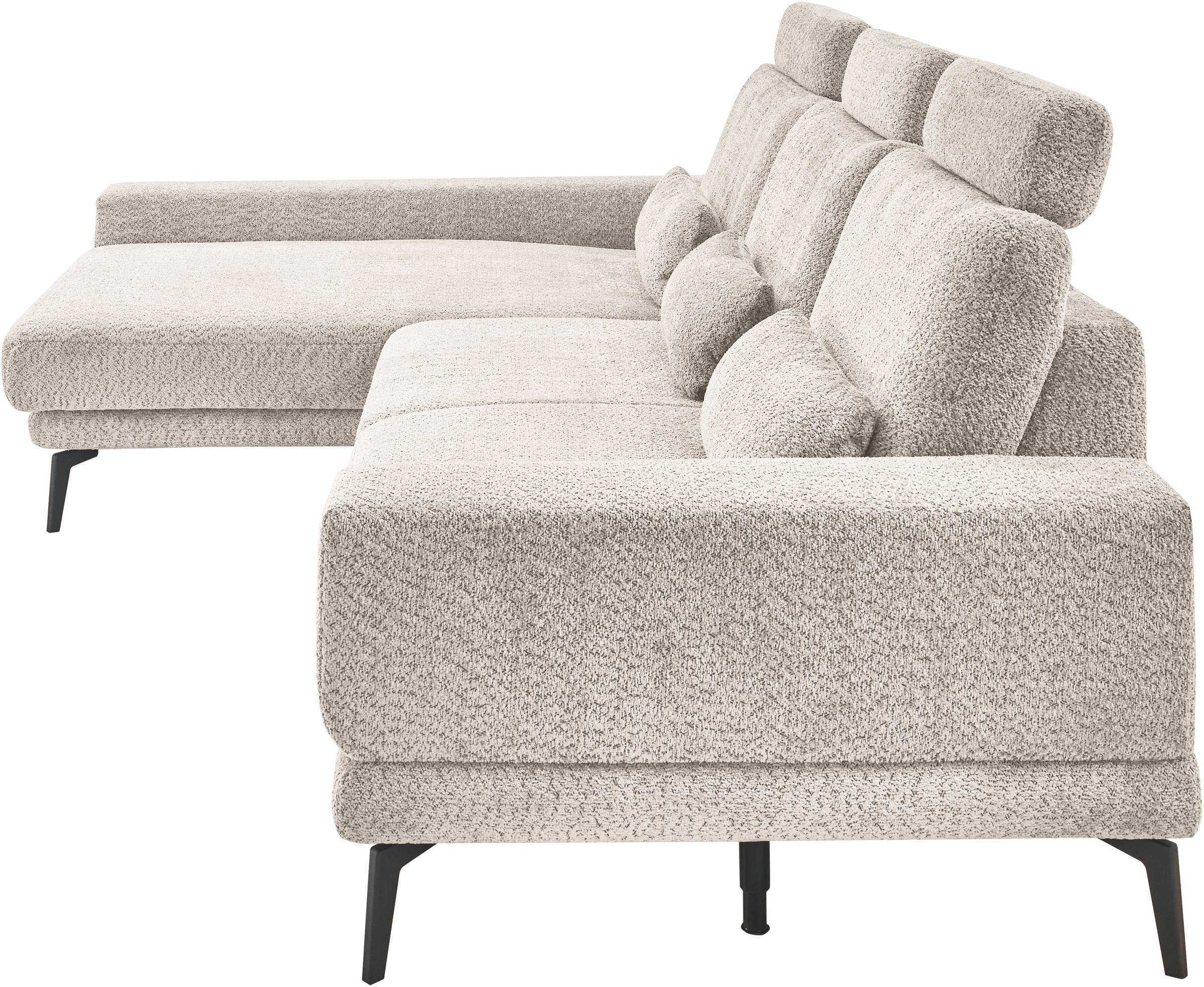 set one by Musterring Ecksofa »SO 3600, inkl motor. Sitztiefenverstellung, Kopfstützen, Nierenkissen« Sitzhöhe 42 cm, Kaltschaum, Breite 293 x Tiefe 180 cm, Kama sand