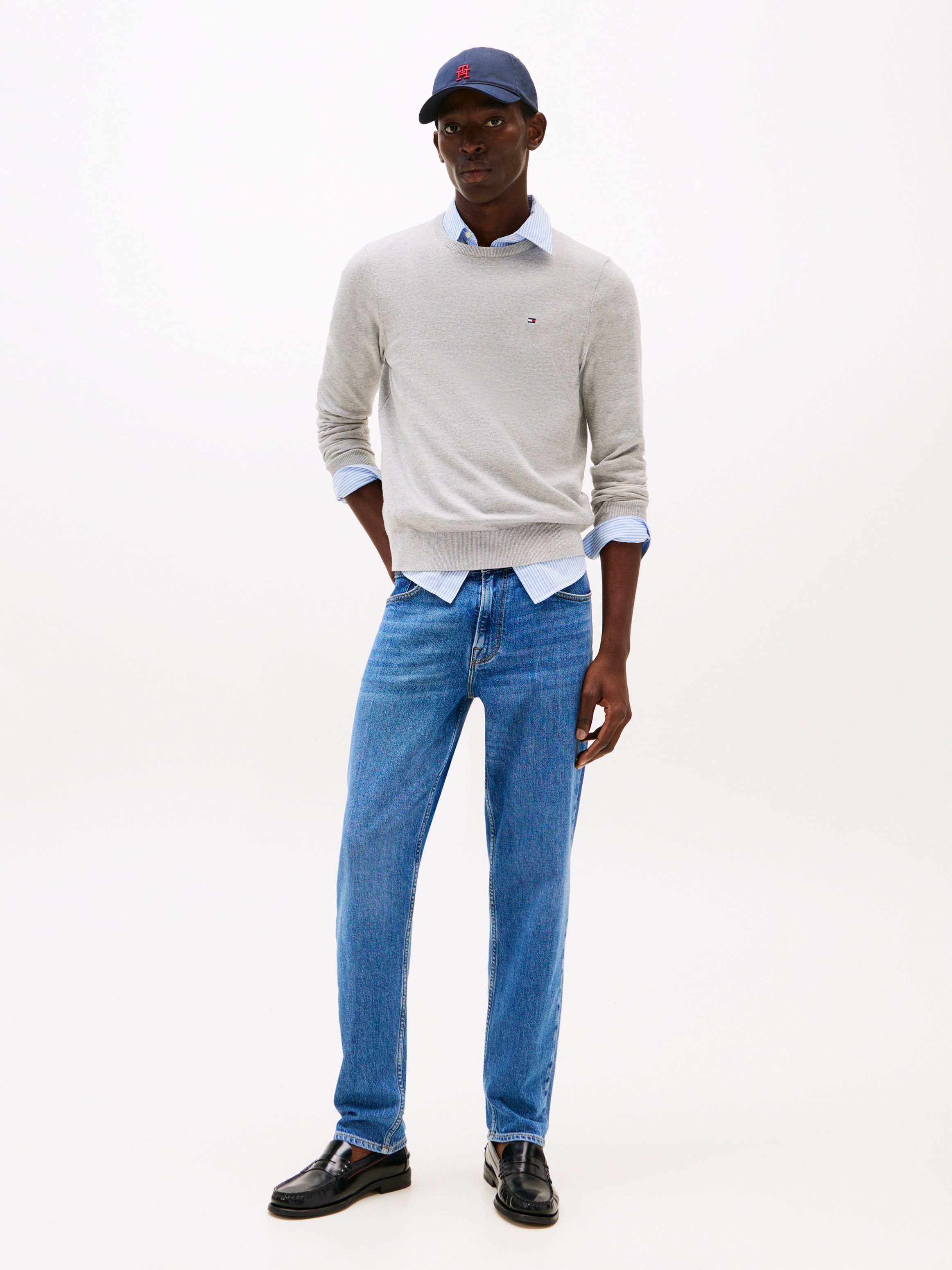 Tommy Hilfiger Rundhalspullover »ESSENTIAL COTTON« Crewneck Regular Fit Premium Mode