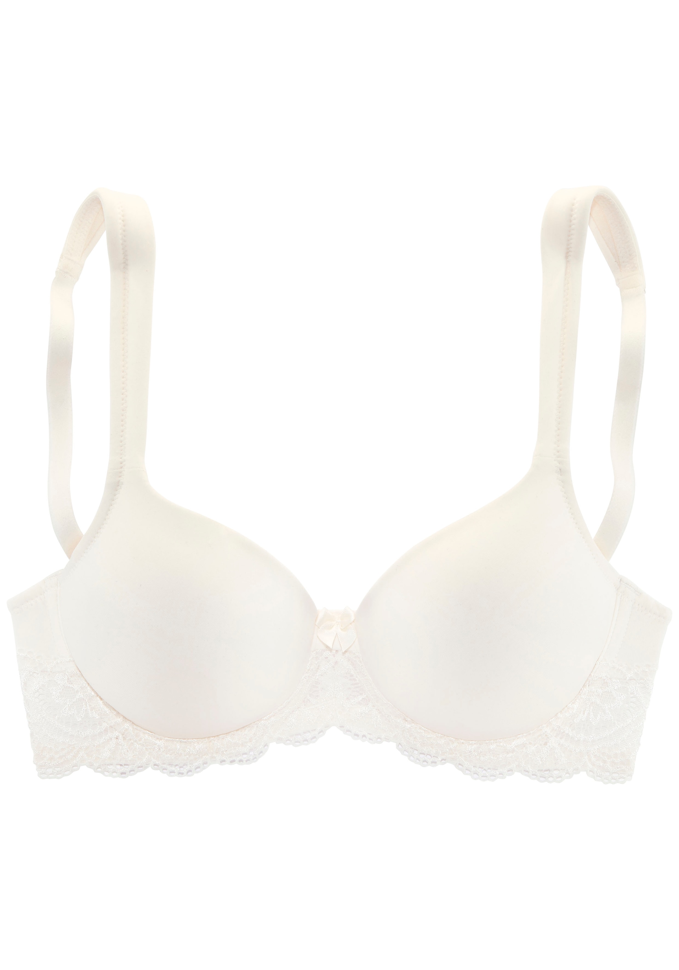 LASCANA Schalen-BH, mit Bügel, nahtlos vorgeformte Cups, Spitzendetails, Dessous