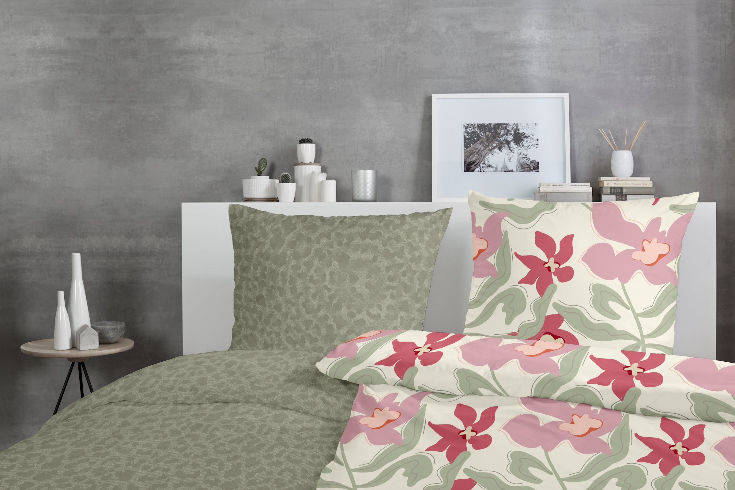 Primera Bettwäsche »Biber-Bettwäsche Matisse« 2 Stk. mit verspieltem Blumenmuster