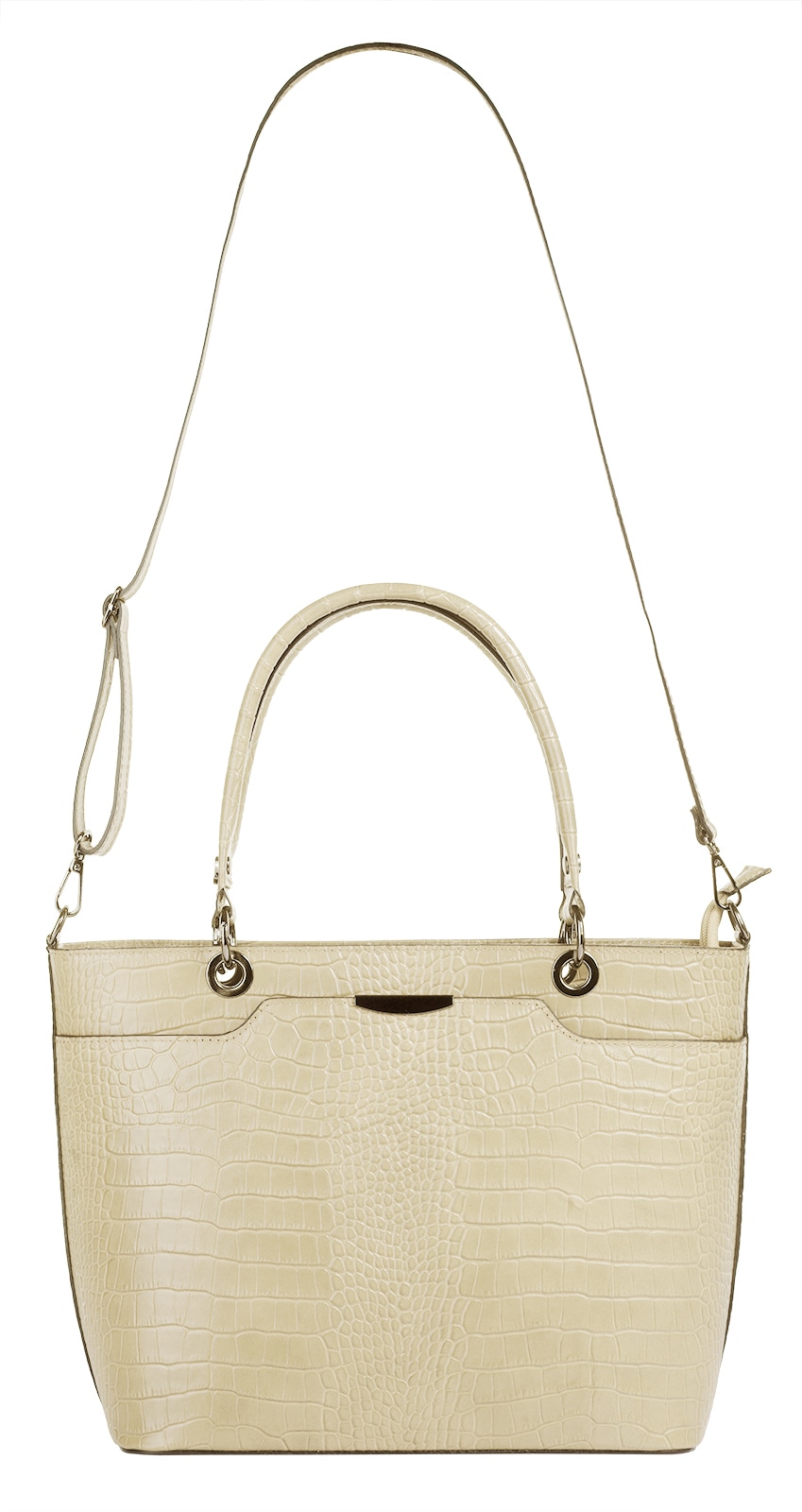 Cluty Henkeltasche, echt Leder, Made in Italy