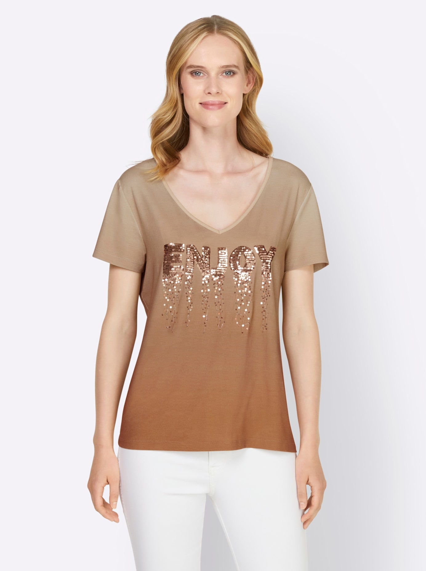 heine V-Shirt »Shirt«, (1 tlg.)