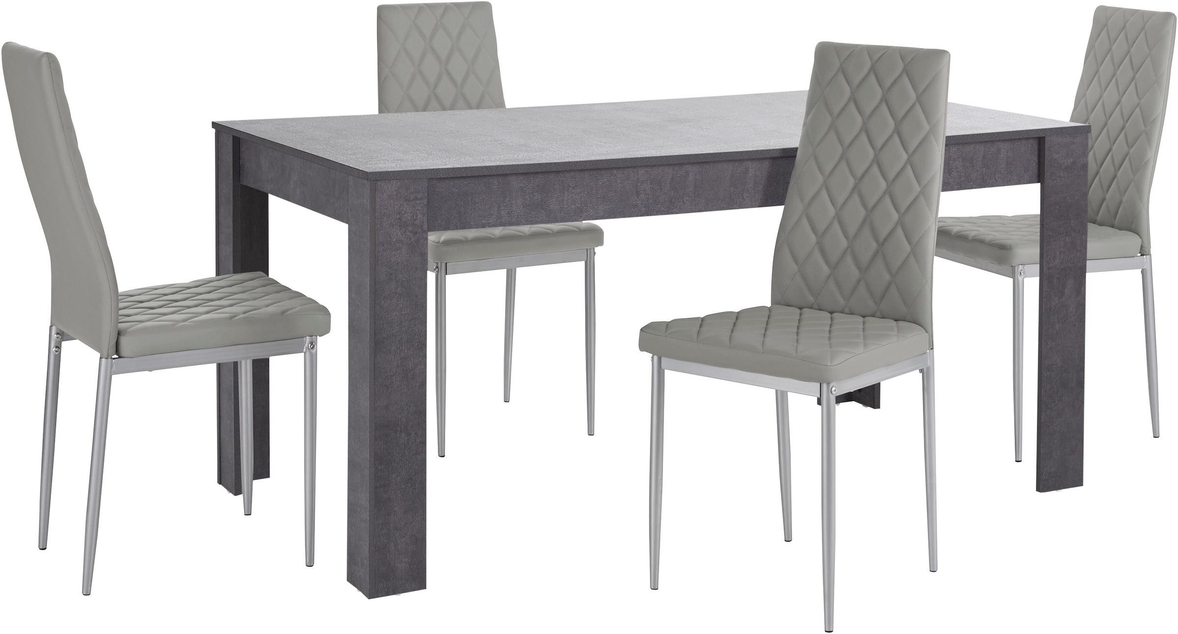 INOSIGN Essgruppe »Lynn160/Brooke«, (Set, 5 tlg.), Tisch mit 4 Stühlen