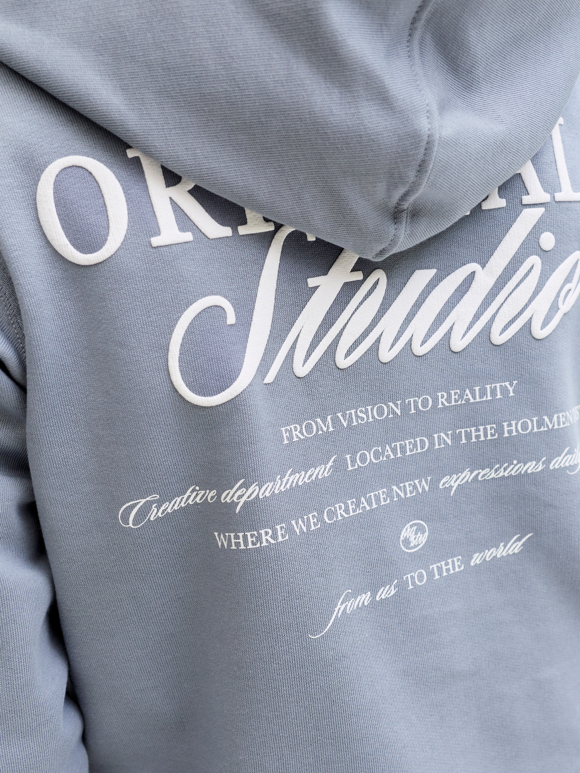 Jack & Jones Junior Kapuzensweatshirt »JORNORREBRO TYPO BACK SWEAT HOOD SN JNR«, Baumwollmischung, relaxed fit, Langarm
