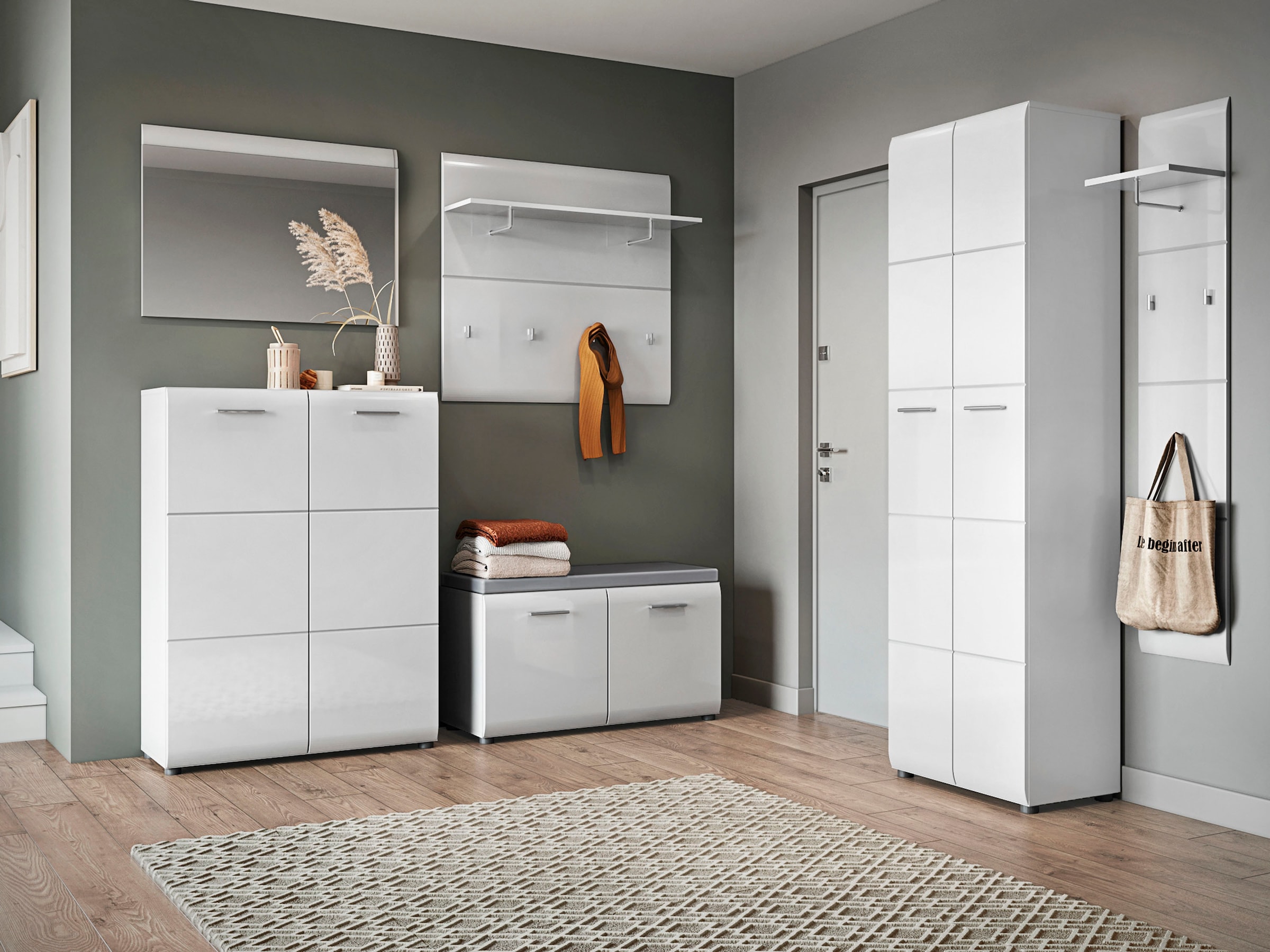 LIVING CHARM Sitzbank »Merano«, Breite 96 cm, mit Sitzkissen