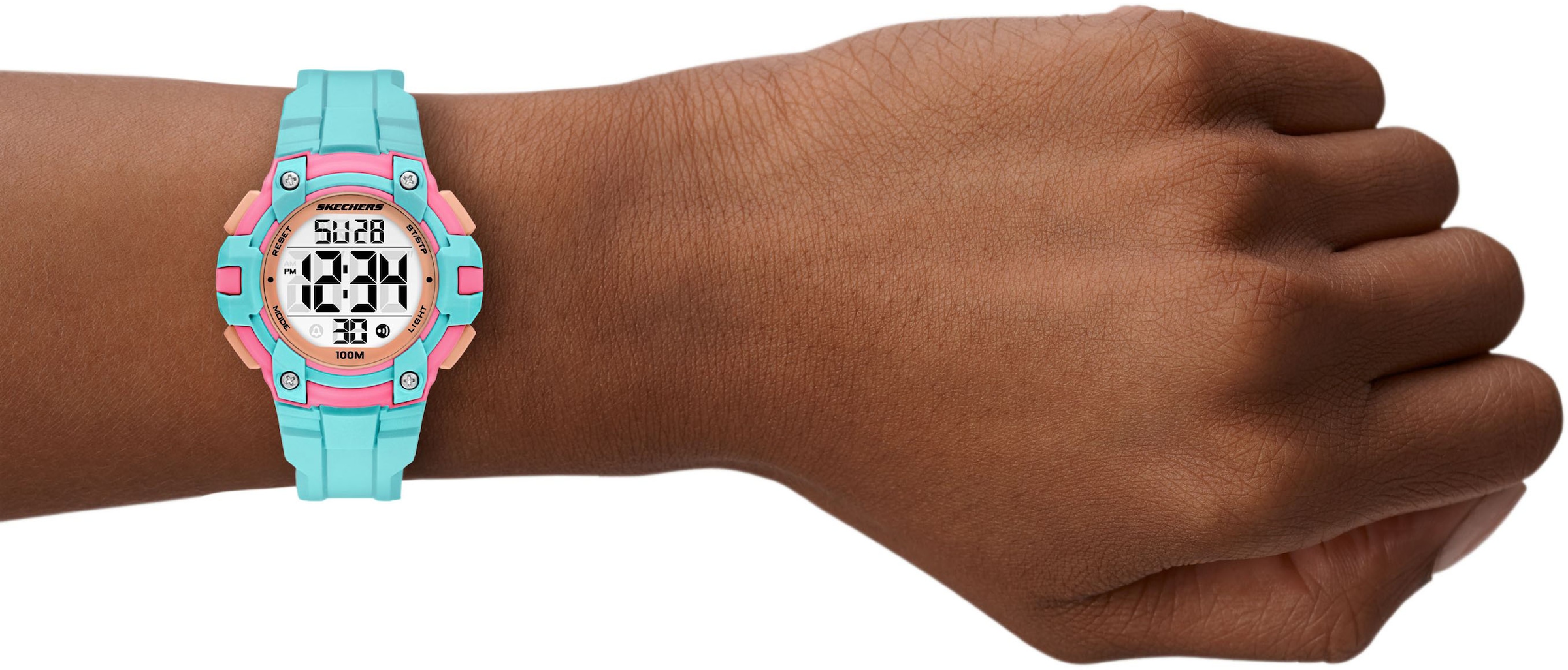 Skechers Chronograph »ANOKA«, Quarzuhr, Armbanduhr, Kinderuhr, Mädchen, digital, Tag, Wochentag