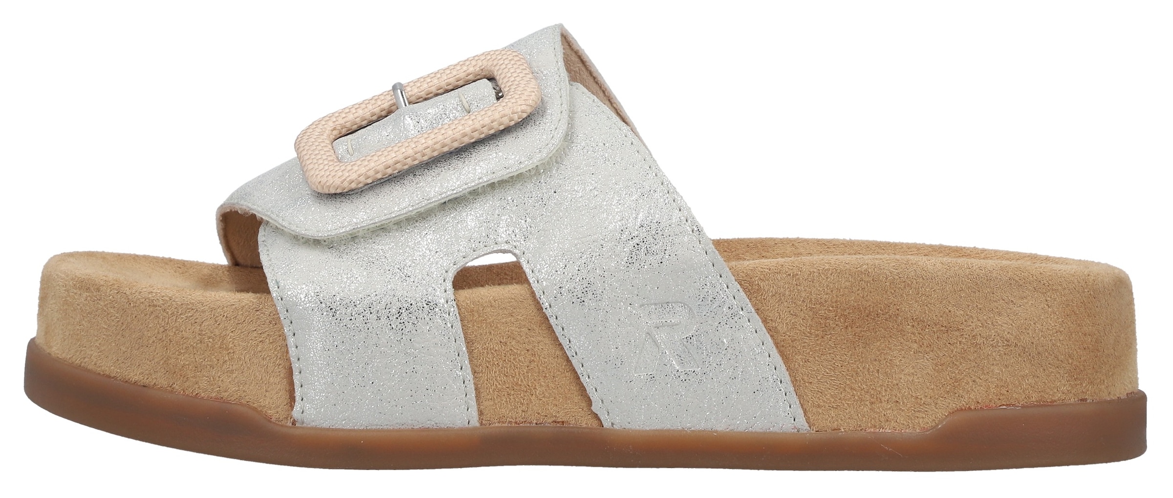 Rieker Pantolette  Sommerschuh, Hausschuh, Strandschuh mit Klettriemchen