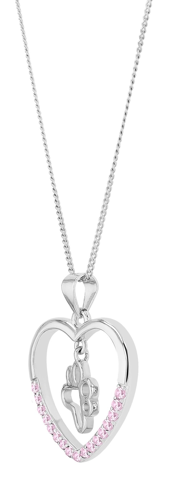 Adelia´s Herzanhänger »Damen Anhänger ¿ Herz Herzanhänger aus 925 Silber mit Zirkonia«
