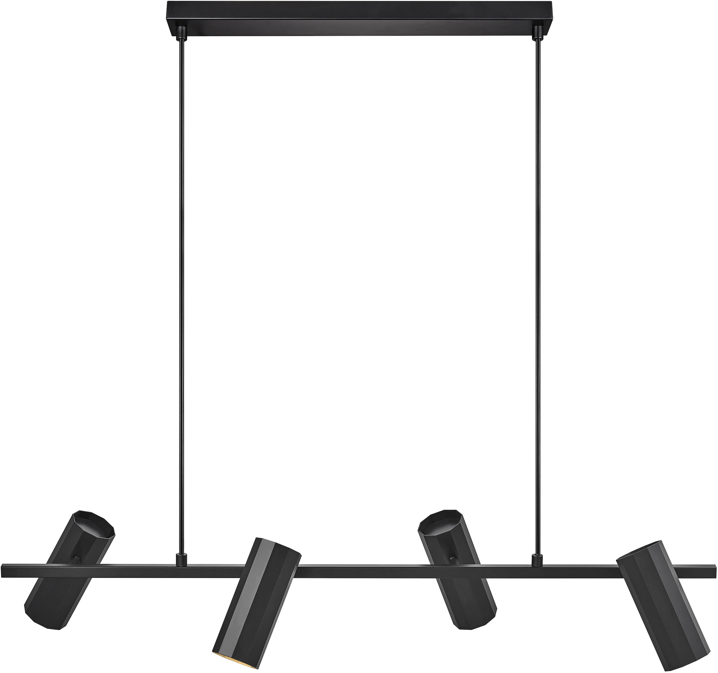 Nordlux Pendelleuchte »Alanis«, Leuchtmittel GU10 | ohne Leuchtmittel, Minimalistisches Design, 10-seitiges Profil, matter Messing-Look