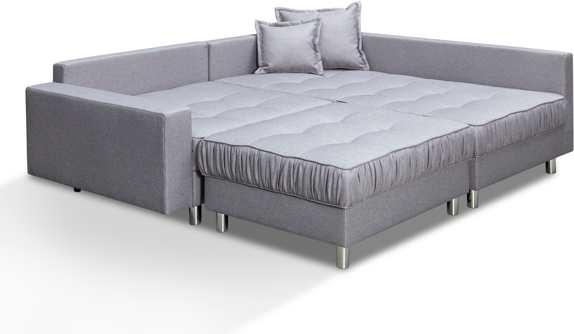 COLLECTION AB Ecksofa »Cannes L-Form«, mit Hocker, inkl. Schlaffunktion