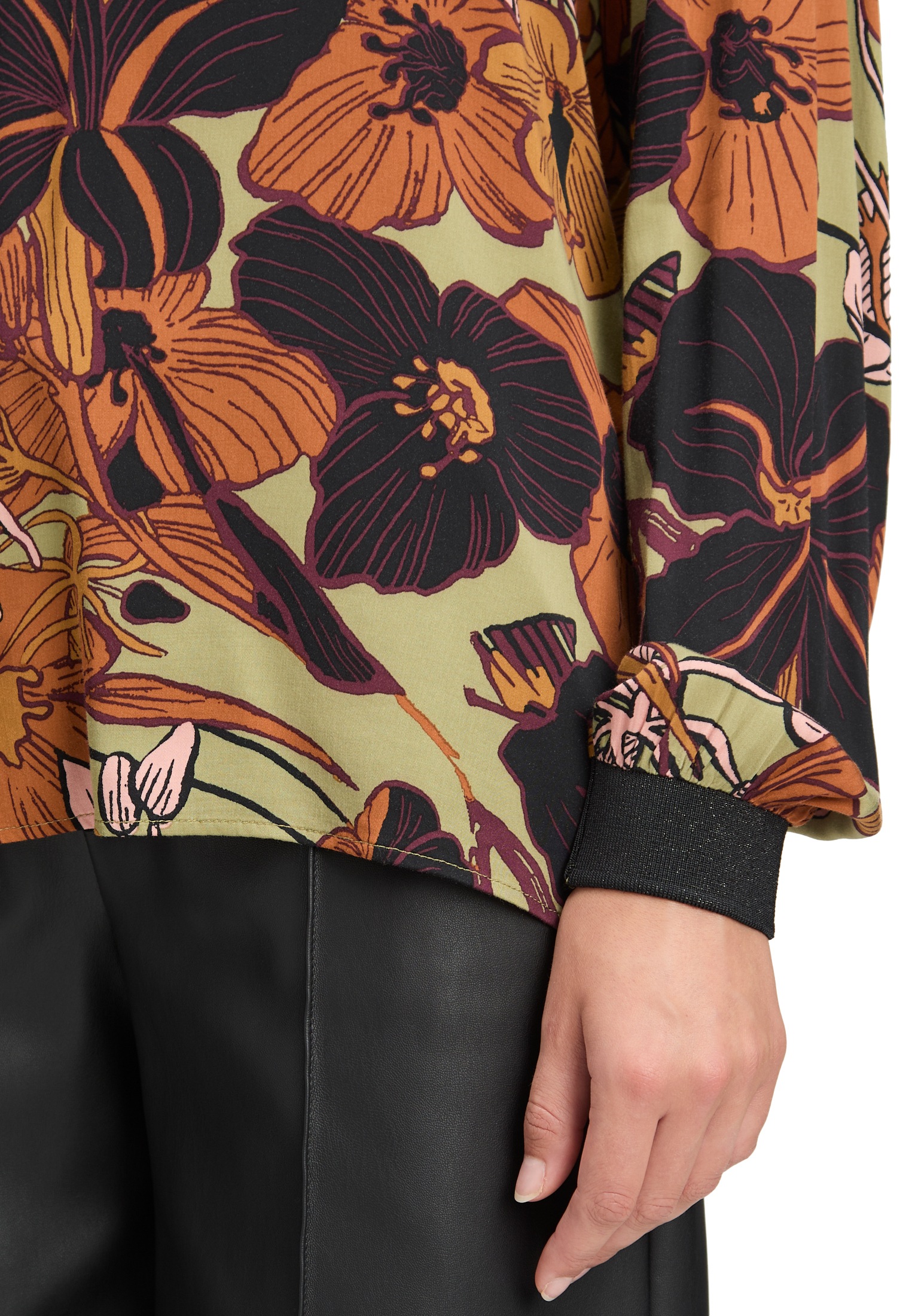 Cartoon Klassische Bluse »Oversize-Bluse mit Rippbündchen«