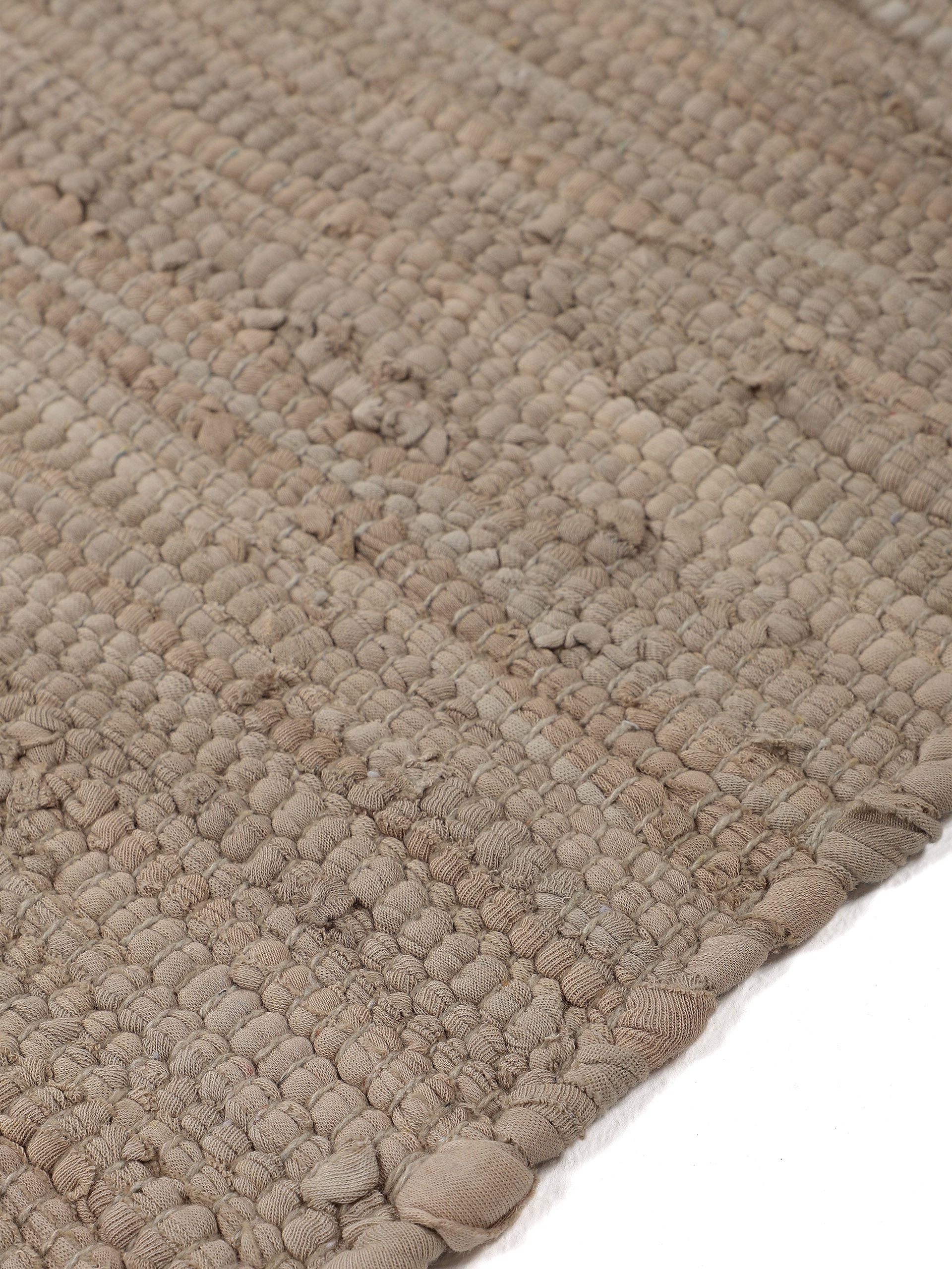 carpetfine Teppich »Kelim Chindi uni«, rechteckig, 5 mm Höhe, Wendeteppich, reine Baumwolle, handgewebt, Uni-Farben, mit Fransen
