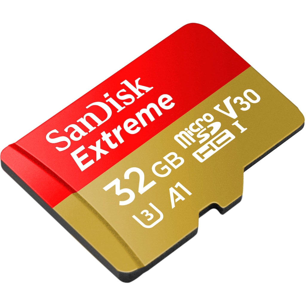 Sandisk Speicherkarte »Extreme microSDHC«, (UHS Class 3 100 MB/s Lesegeschwindigkeit)