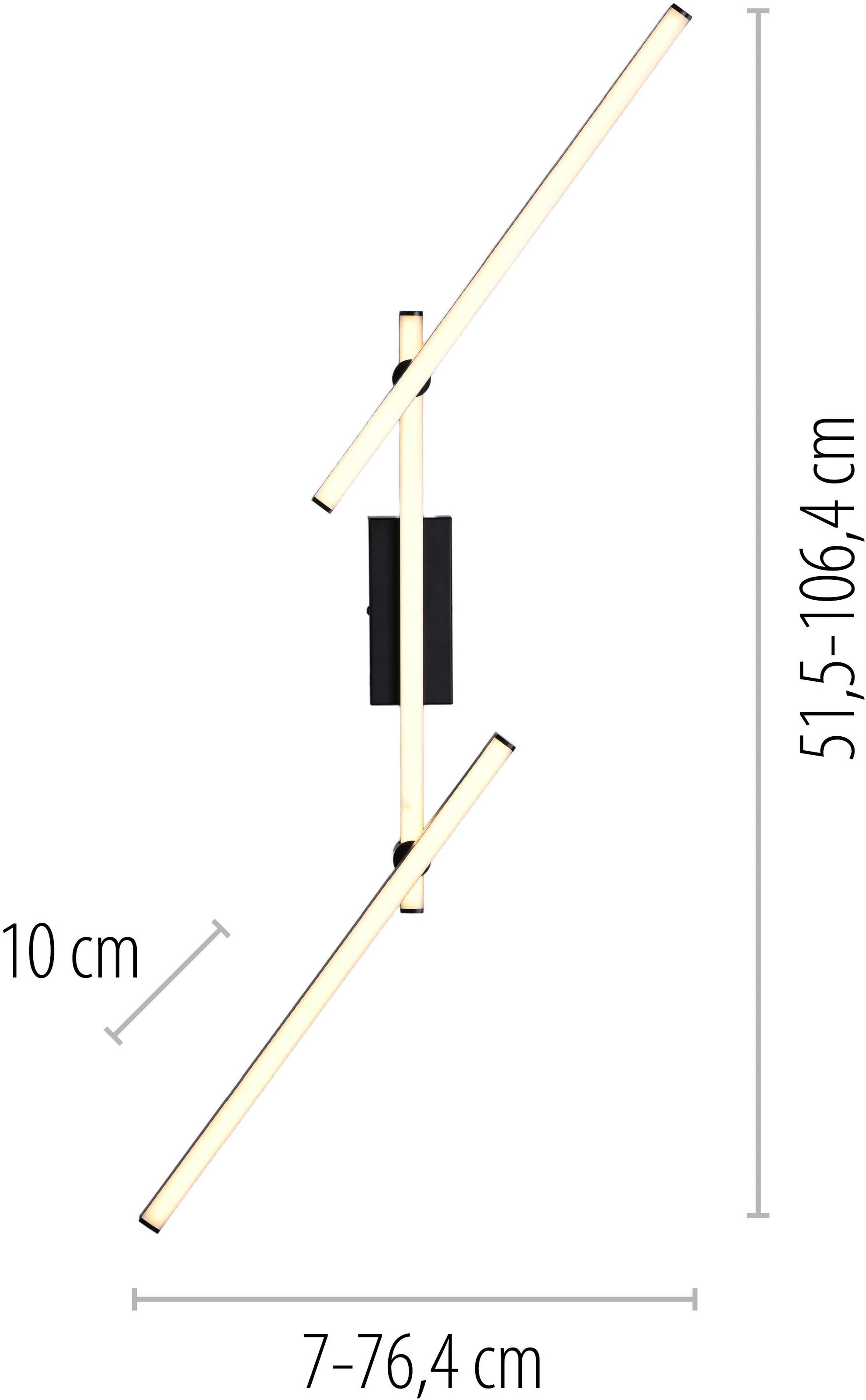 SCHÖNER WOHNEN-Kollektion LED Deckenleuchte »STRAIGHT« LED-Board 1 Stk. Warmweiß SCHÖNER WOHNEN Kollektion, drehbar