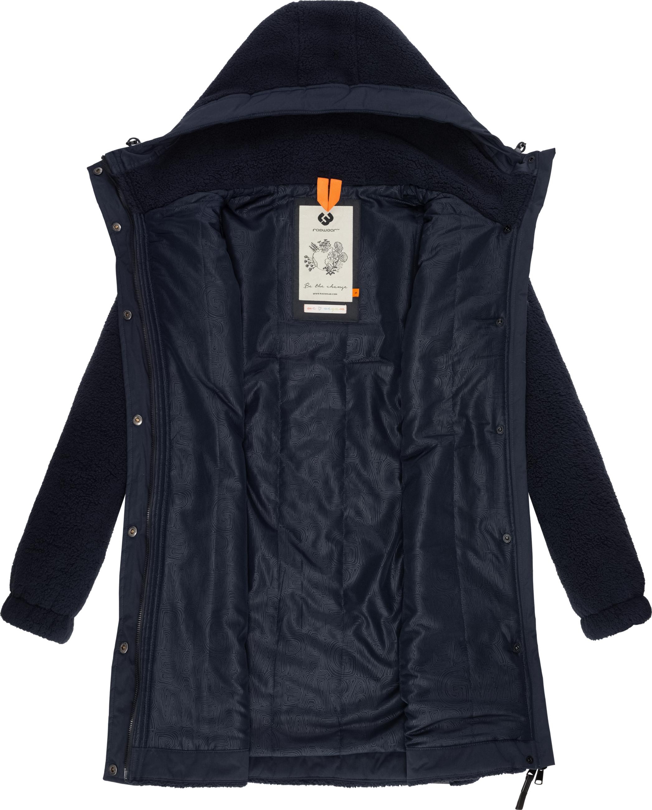 Ragwear Outdoorjacke »Übergangsjacke Cousy«, mit Kapuze, flauschige Übergangsjacke mit Teddyfell und Kapuze