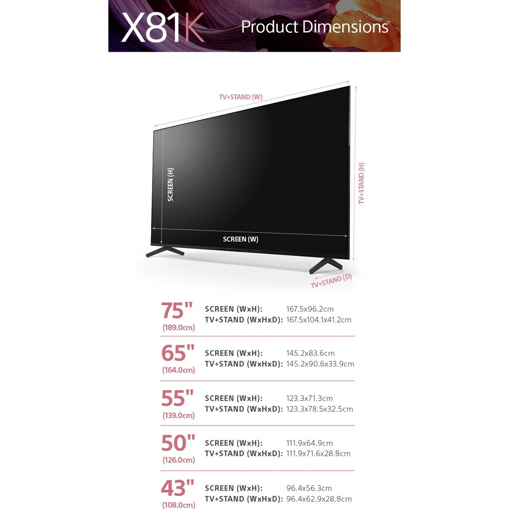 Sony LCD-LED Fernseher »KD-55X81K«, 139 cm/55 Zoll, 4K Ultra HD, Google TV-Smart-TV