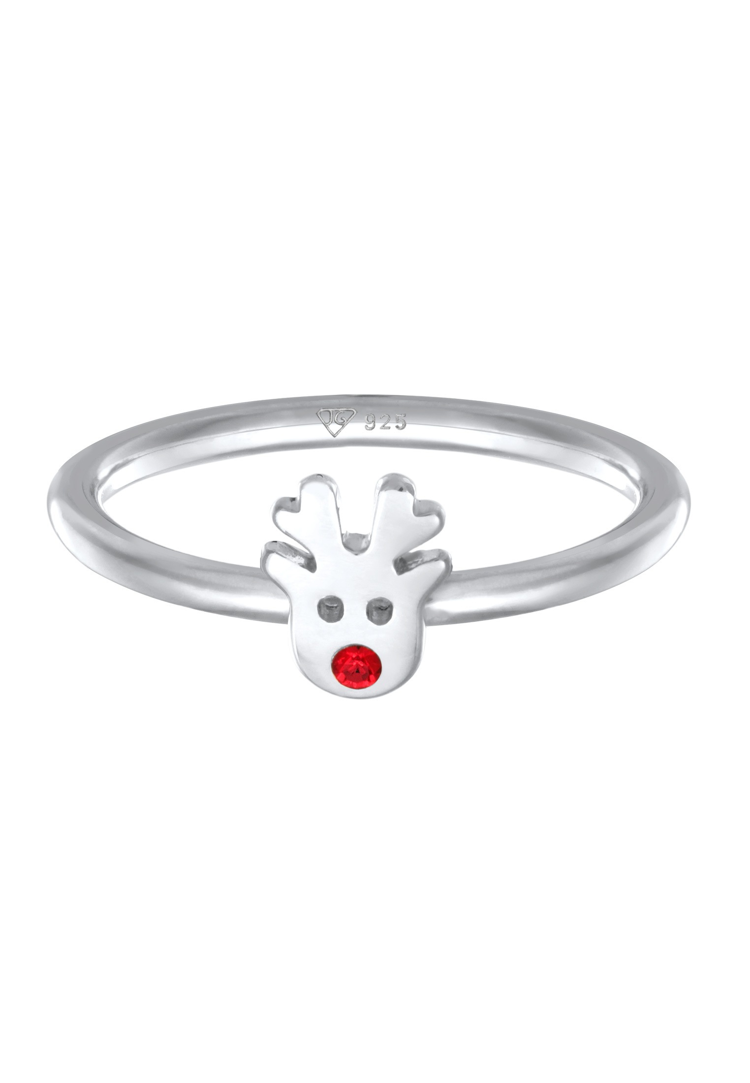 Elli Silberring »Ring Rentier Kristalle Christmas 925 Silber«