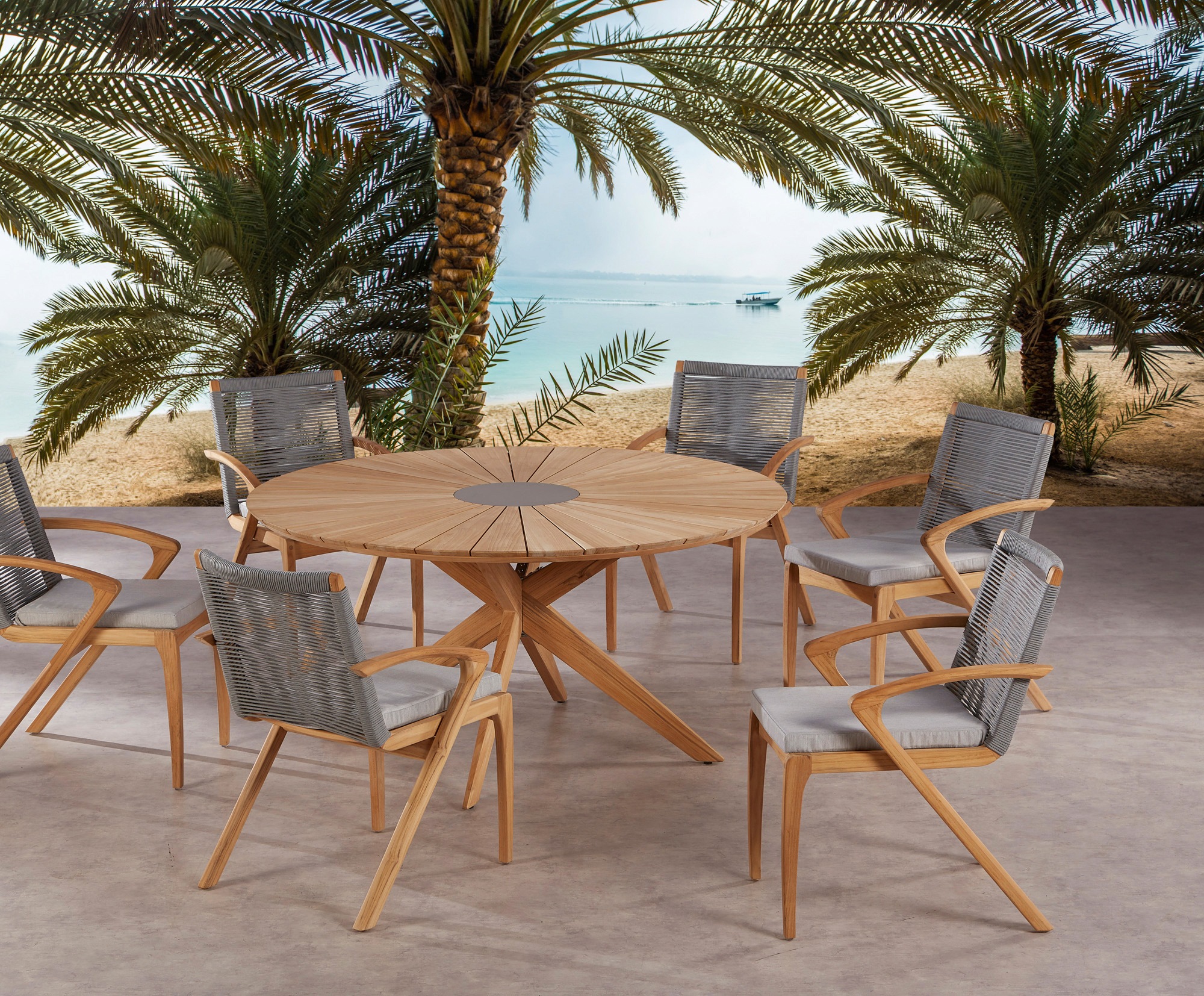 Best Gartensessel »Agadir«, (1 St.), Teakholz, grau