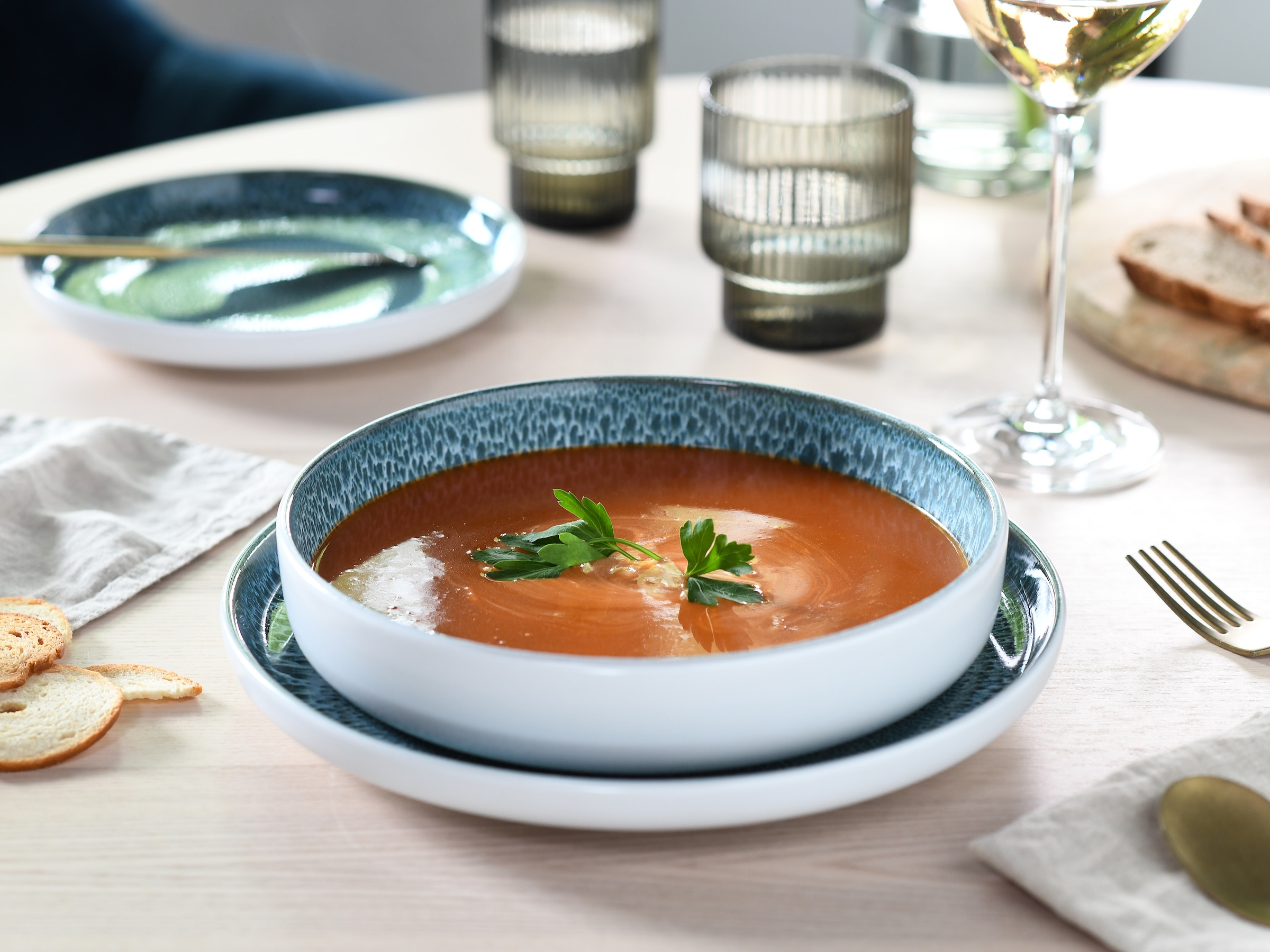 my home Kombiservice »modernes Geschirr-Set, Service Nydala« hohe Haltbarkeit, spülmaschinen- & mikrowellengeeignet, Reaktivglasur