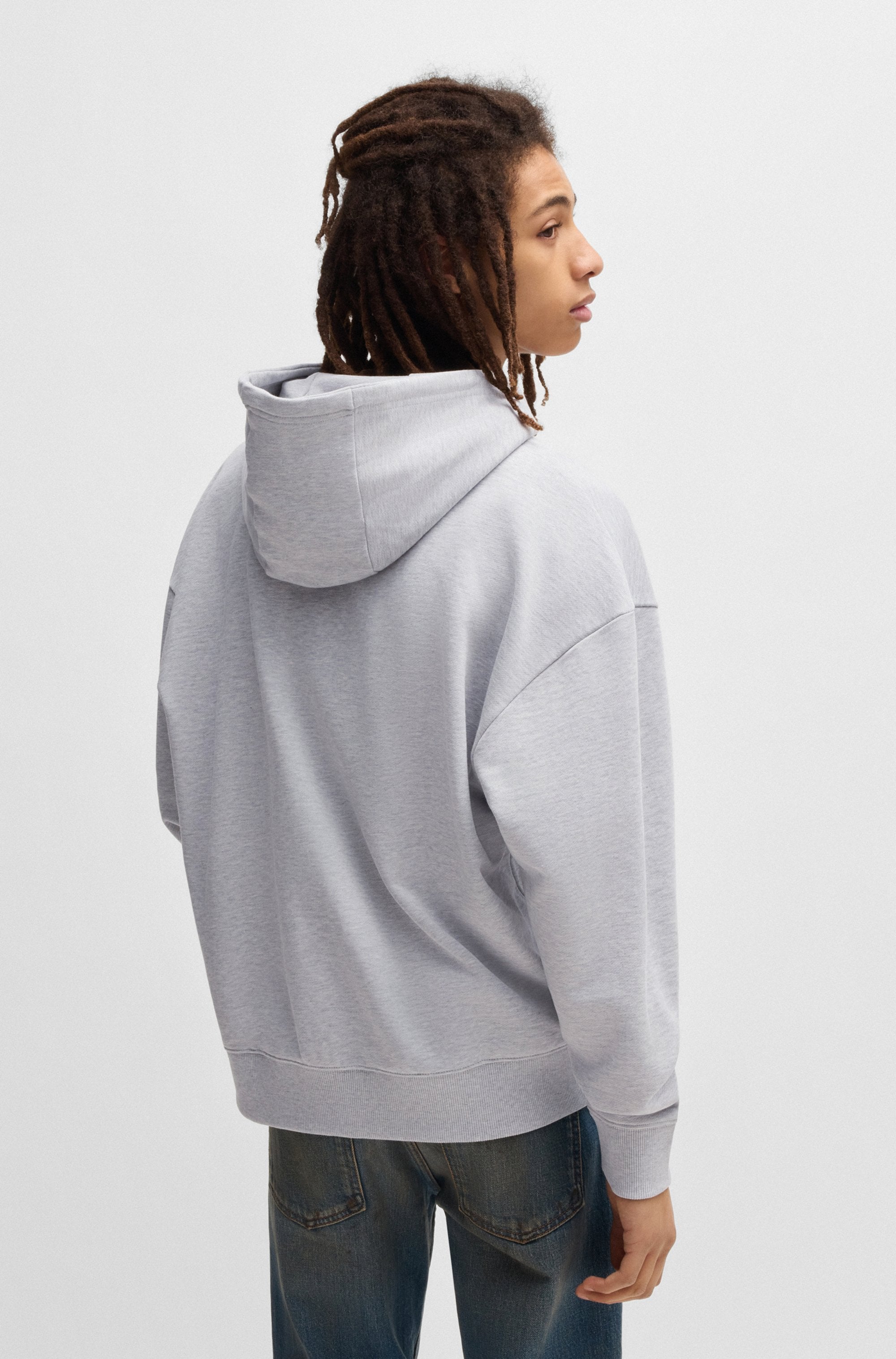 HUGO Blue Sweatjacke »Doa«, mit Kapuze, Logo-Badge