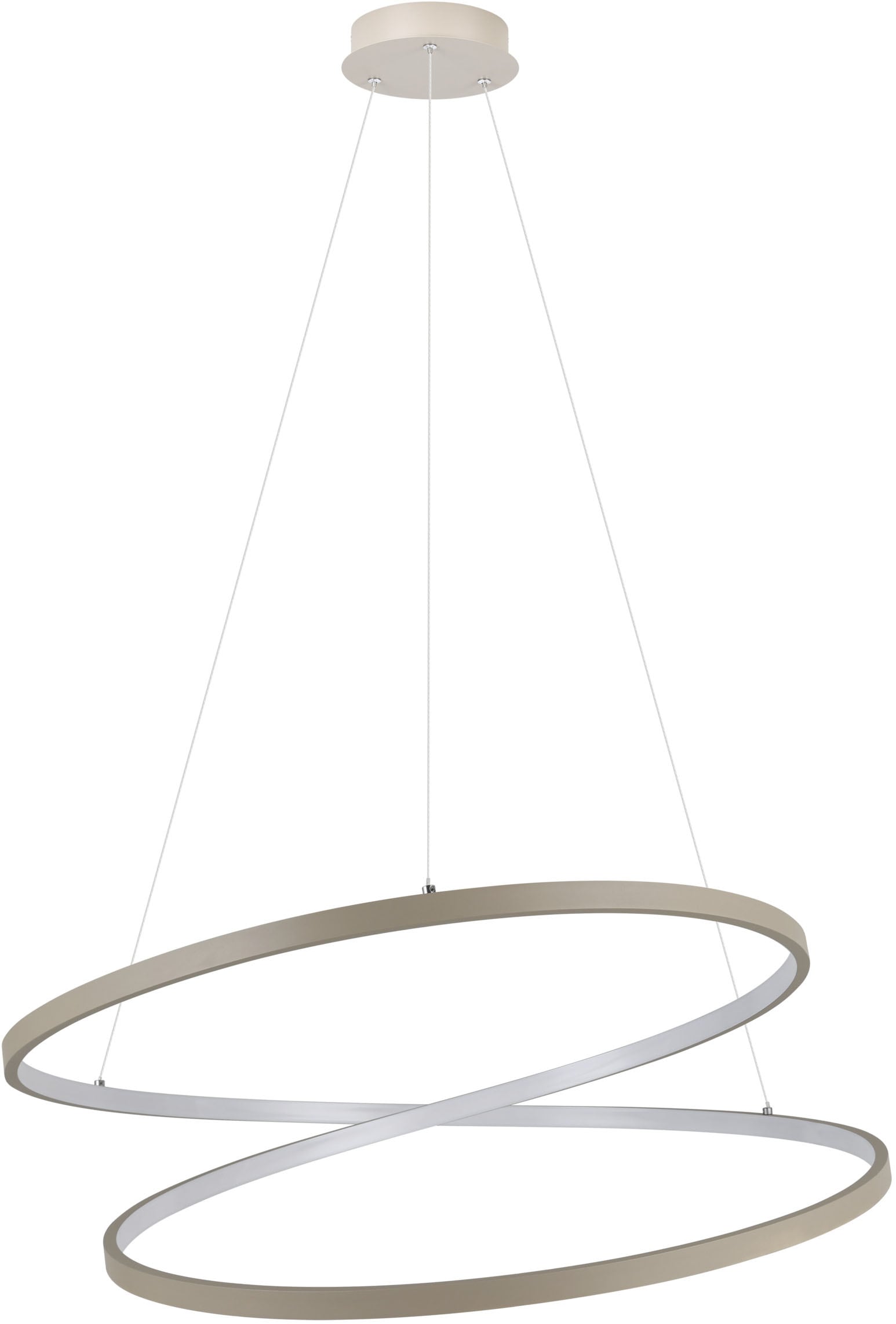 EGLO Hängeleuchte »RUOTALE Pendellampe - Alu, Stahl - LED - 42W - IP20« LED-Modul 1 Stk. Warmweiß Hängelampe, Deckenlampe, Wohnzimmer, Esszimmer, H150 x Ø70 cm