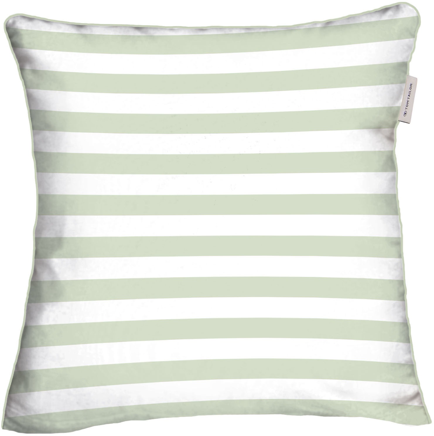 TOM TAILOR HOME Kissenhülle »new bedroom, STRIPES WITH A KICK, 40x40cm oder 40x80cm«, (1 St.), mit Wendemotiv, farbiger Paspel und Markenreißverschluss