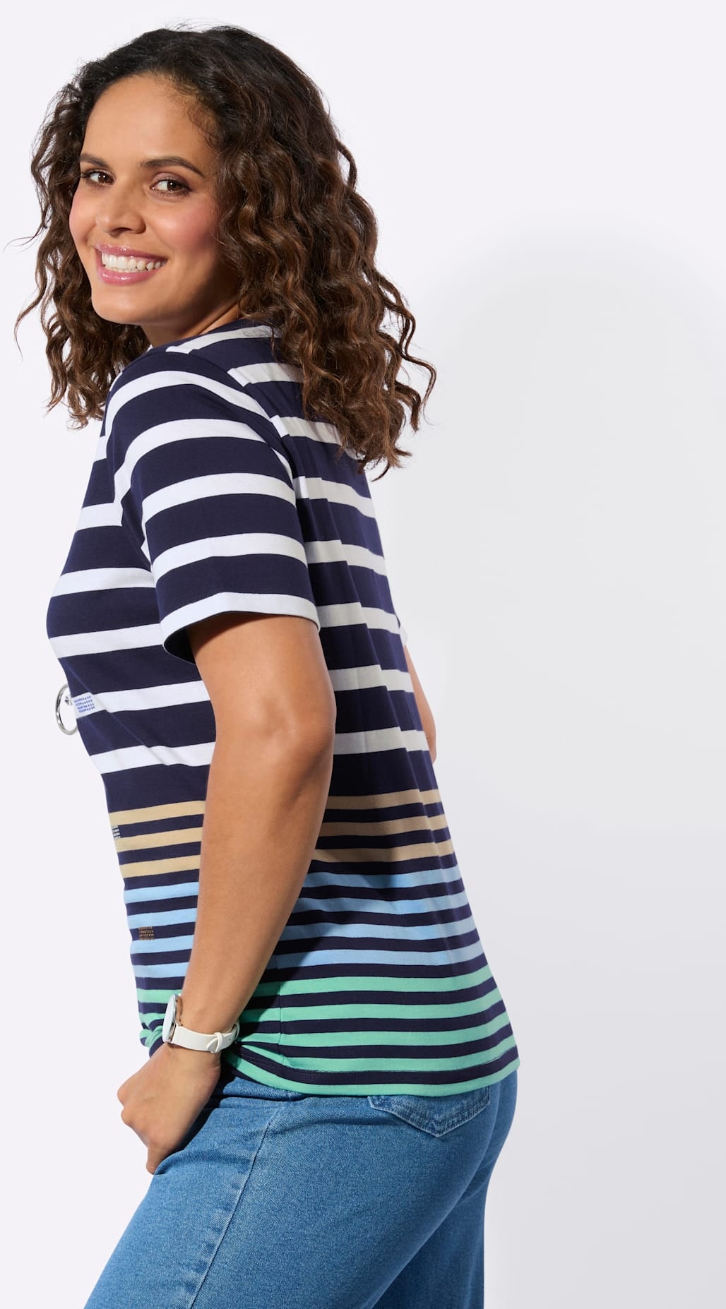 Casual Looks Kurzarmshirt »Ringelshirt« 1 tlg.