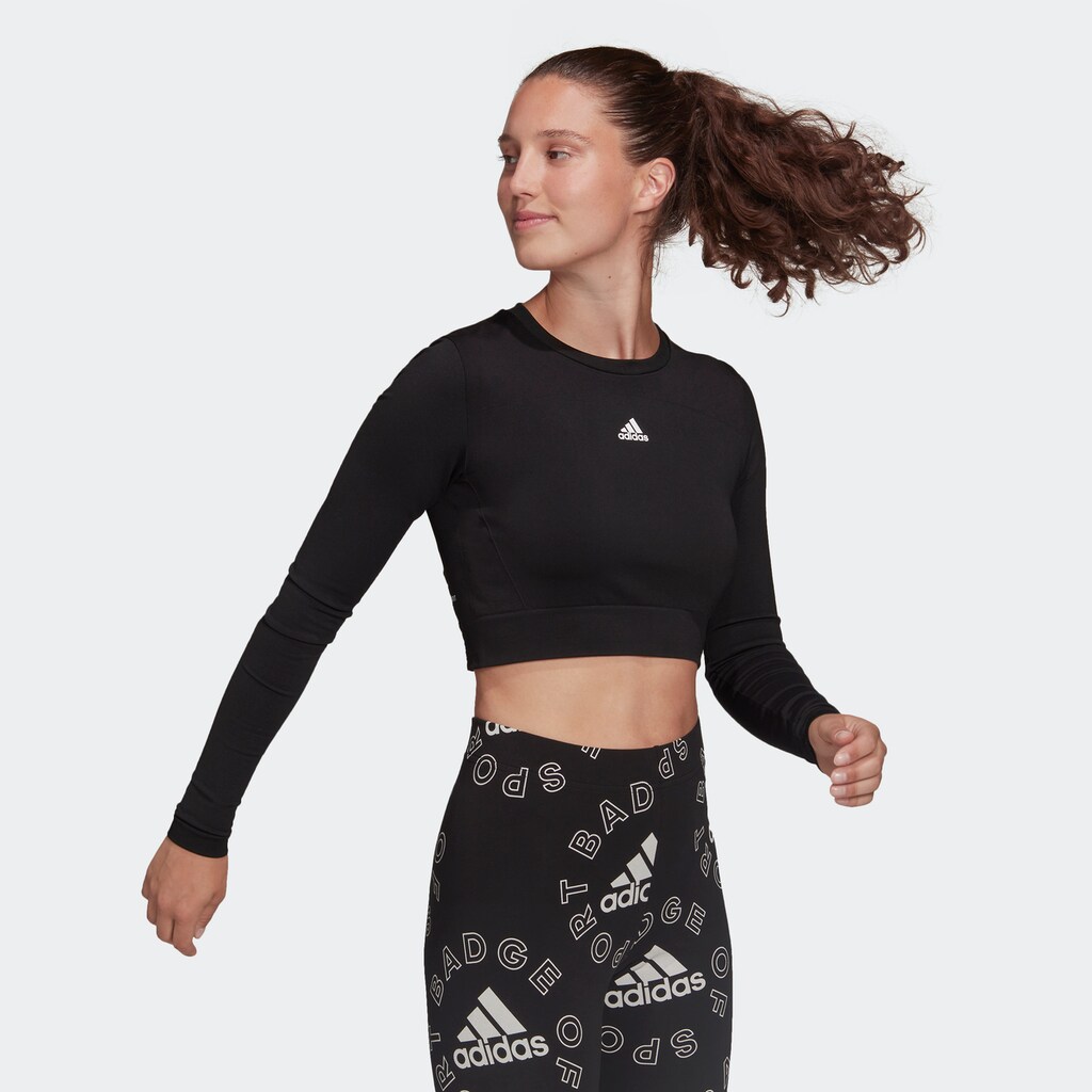 adidas Performance Funktionsshirt »ADIDAS AEROKNIT SEAMLESS FITTED CROPPED«