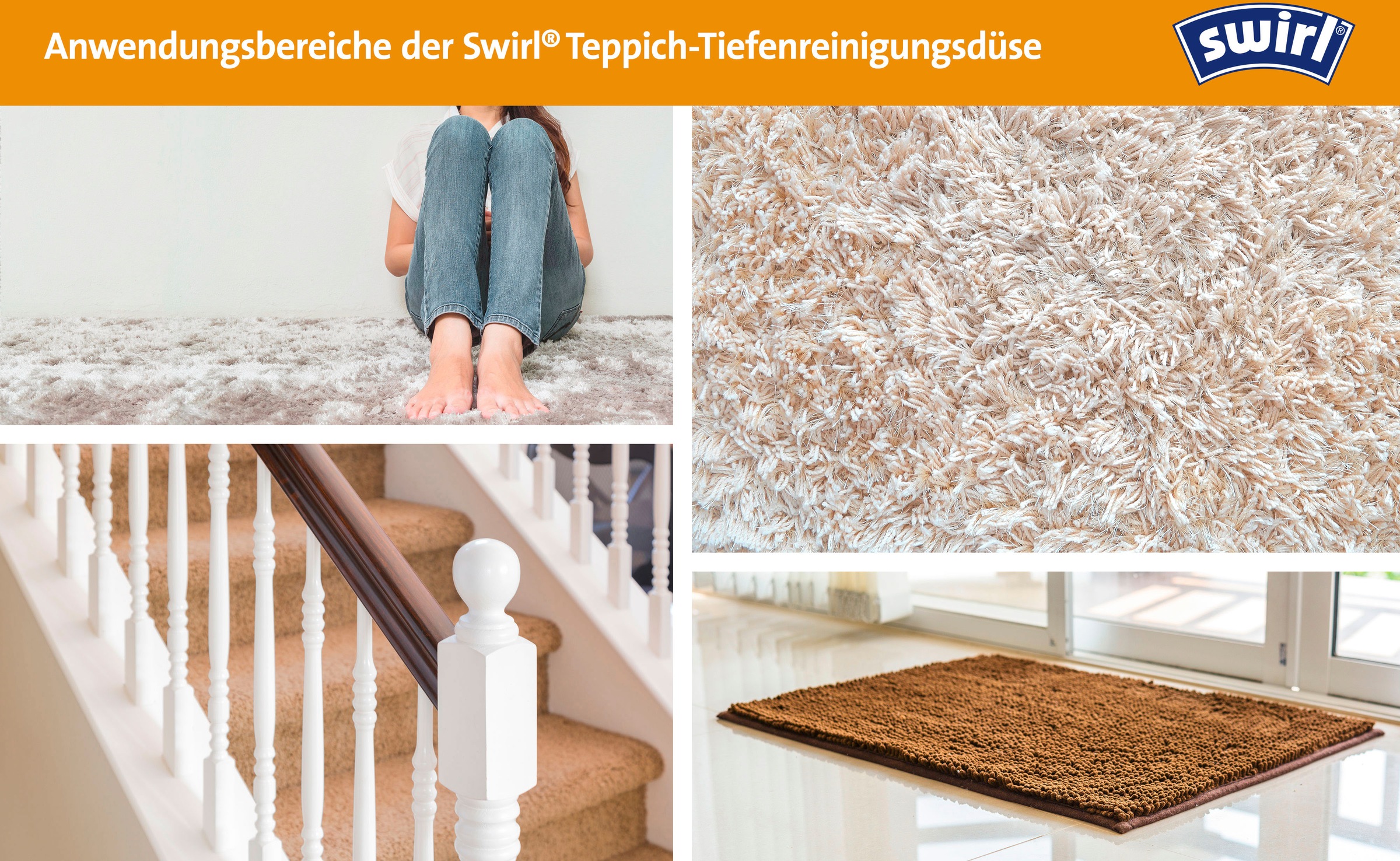 Swirl Bodendüse »Swirl® Teppich- Tiefenreinigungsdüse«, (Packung, 3 tlg.)