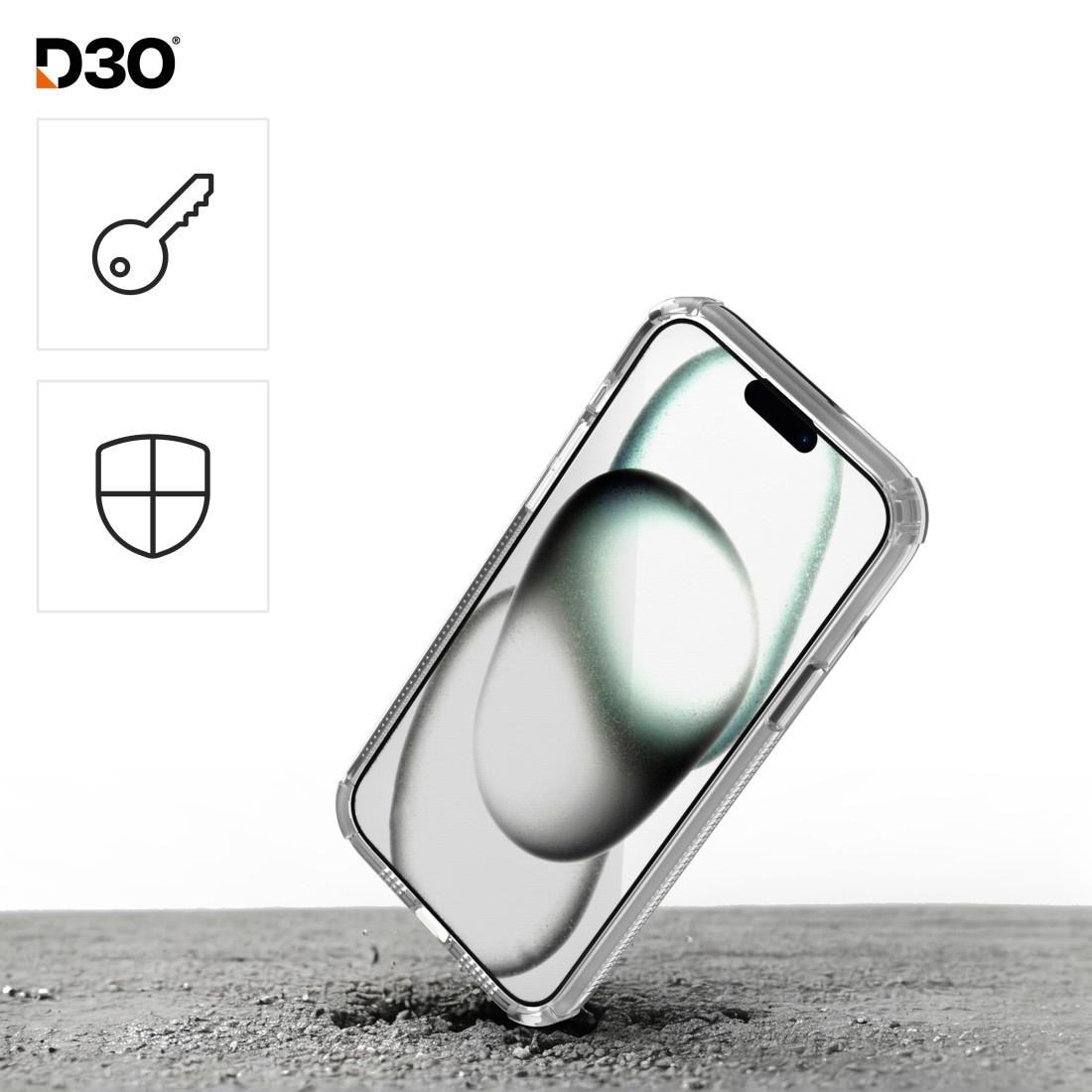 Hama Displayschutzglas »D3O Displayschutz, Schutzglas für Apple iPhone 16 Pro«, für iPhone 16 Pro, mit Montagehilfe, extrem robust und langlebig