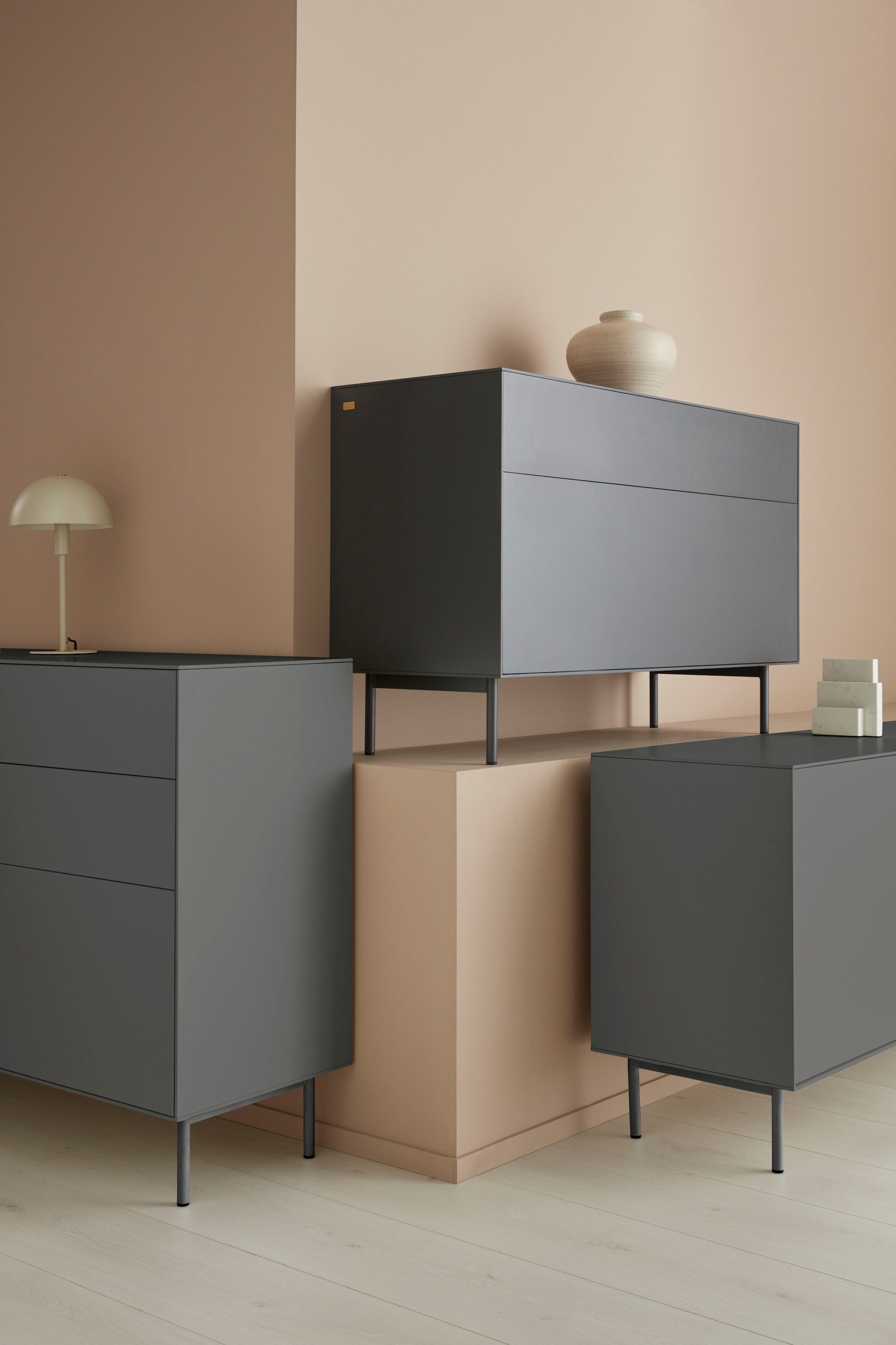 LeGer Home by Lena Gercke Lowboard »Essentials«, Breite: 127 cm, MDF lackiert, Push-to-open-Funktion
