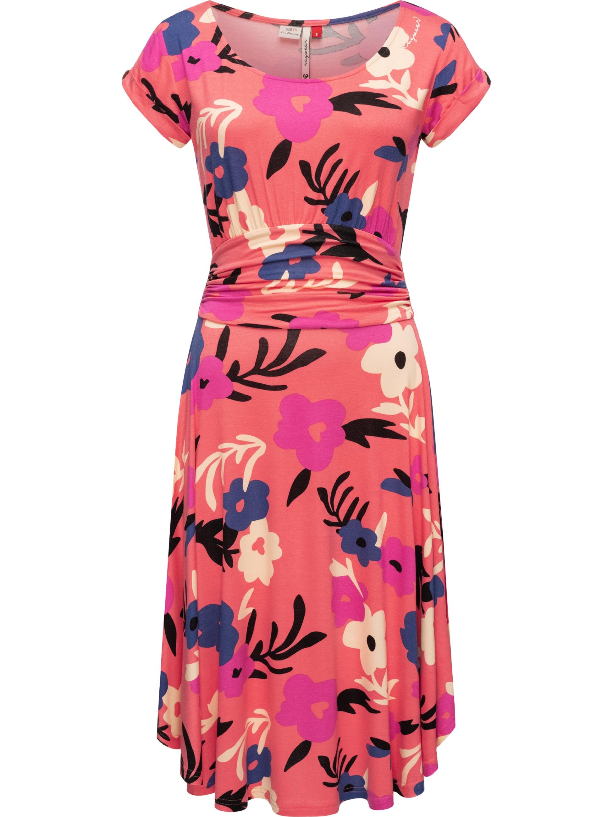 Ragwear Sommerkleid »Sommerkleid Yvone Flowers«, Leichtes Jersey-Kleid mit Taillengürtel