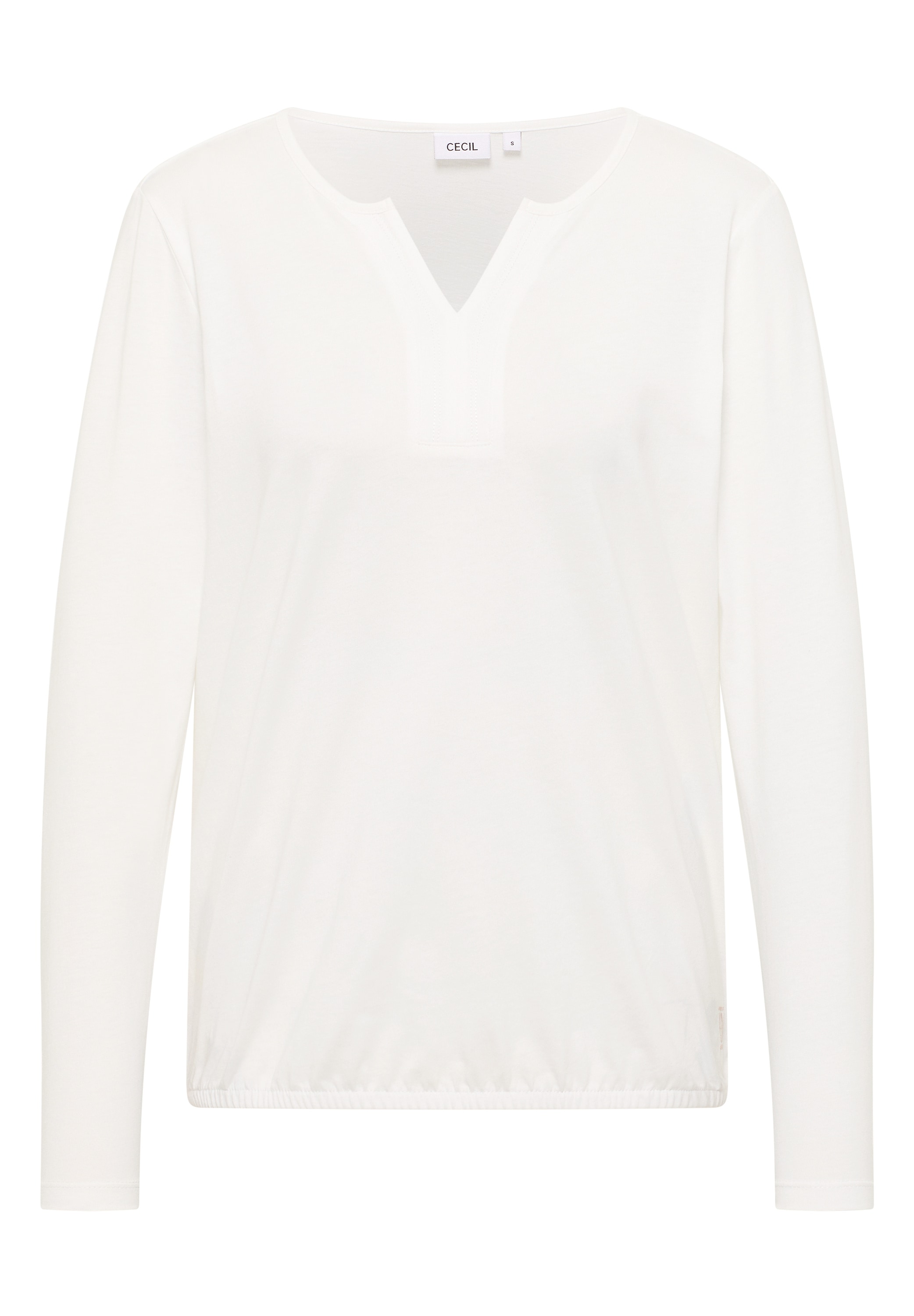 Cecil Tunikashirt, Split Neck, unifarben