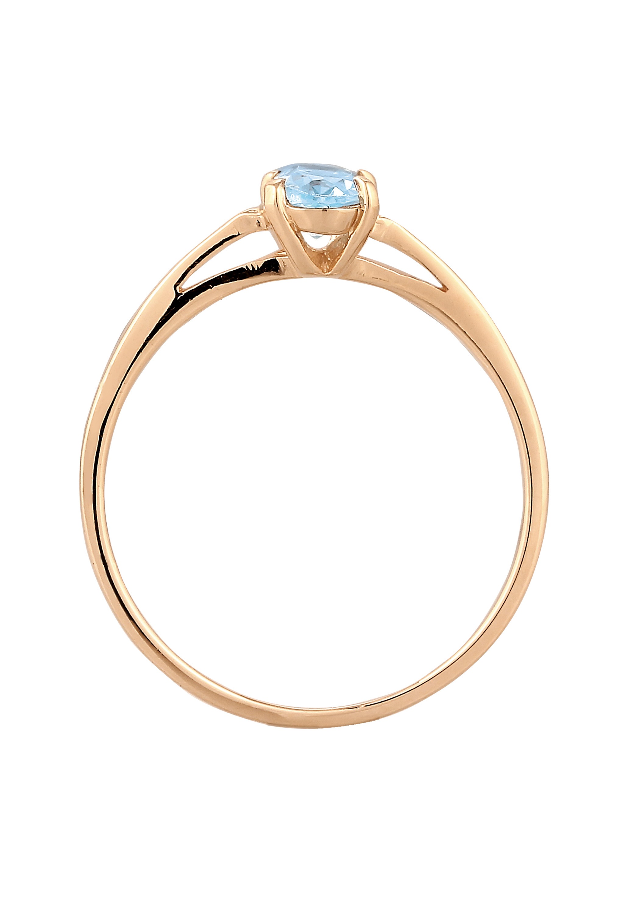 Elli Premium Silberring »Ring Verlobungsring Topas Hellblau 585 Gelbgold«