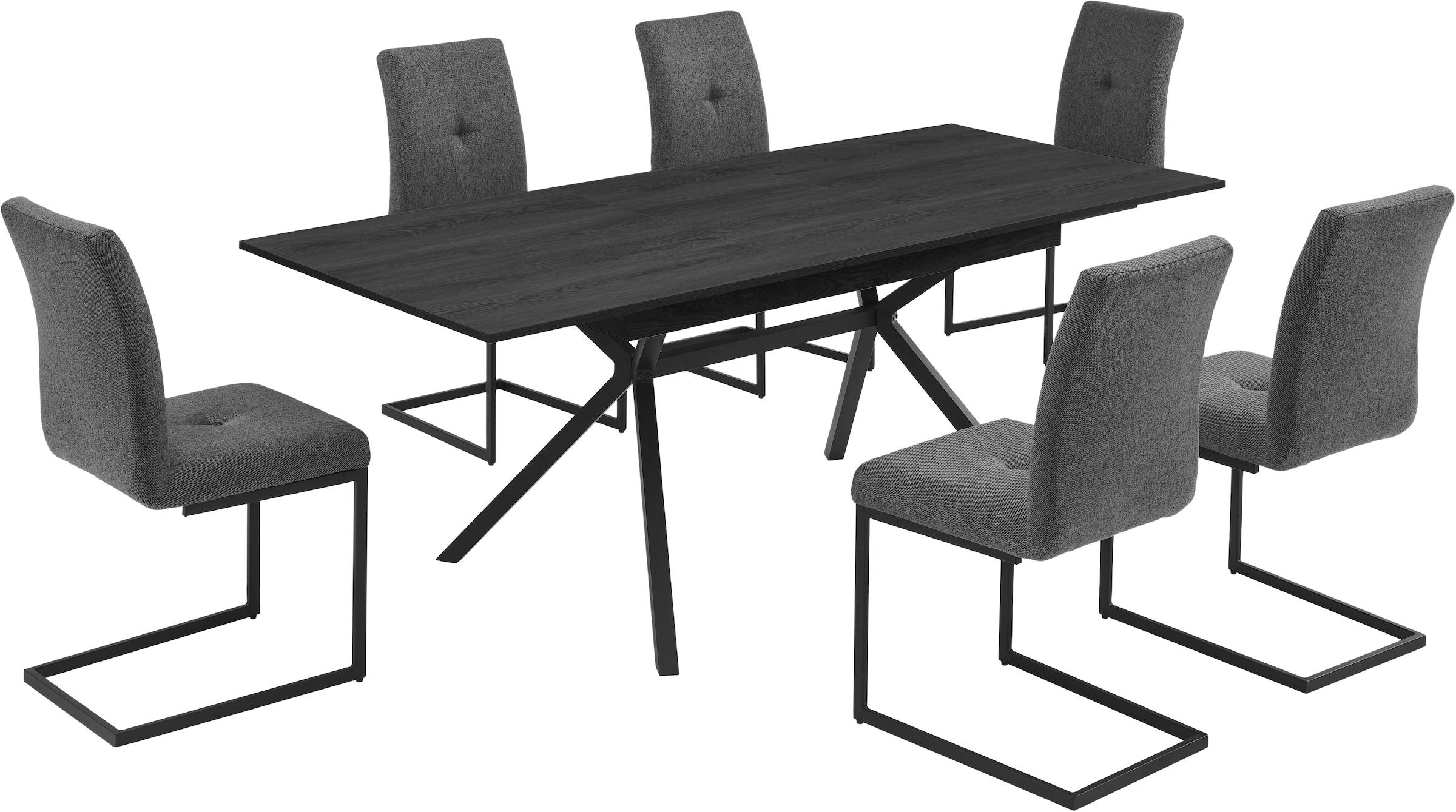 OTTO home Esszimmerstuhl »Vendy«, (Set), 2 St., Struktur, mit verstellbaren Füßen und robustem, pulverbeschichtetem Gestell.