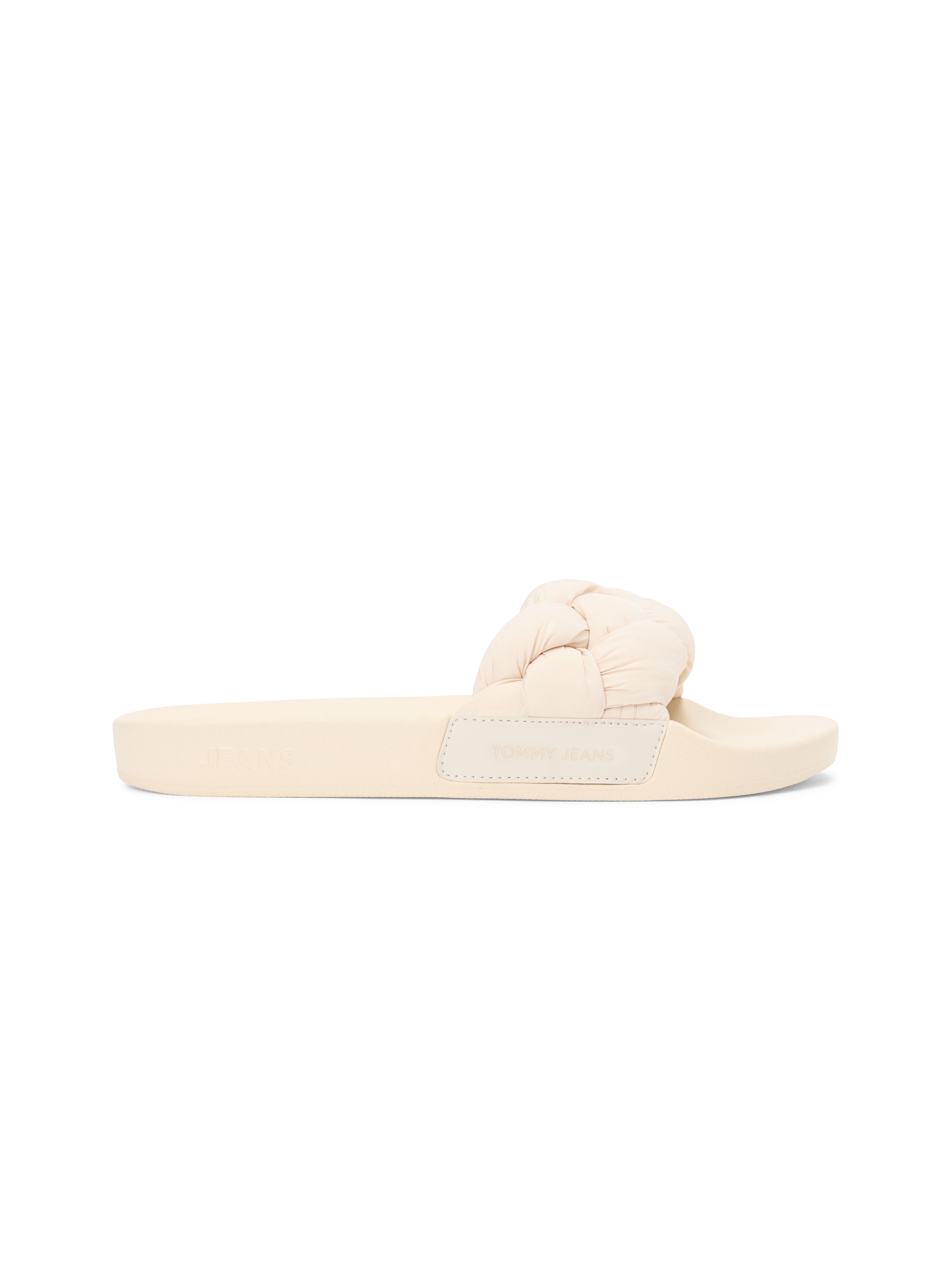 Tommy Jeans Pantolette »TJW BRAIDED SLIDES«  Sandale, Pantolette, Flat mit geflochtener Bandage