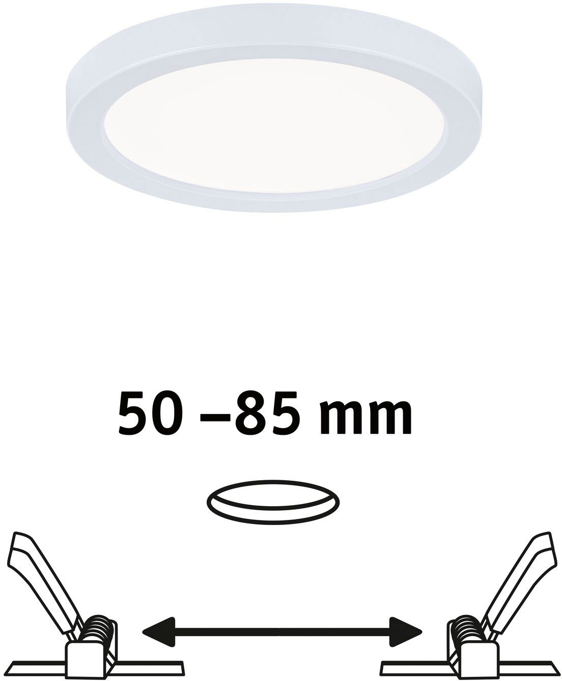 Paulmann LED Bad-Einbauleuchte »Areo«, Schutzart IP44, Ø 11,8 cm, inkl. LED Leuchtmittel