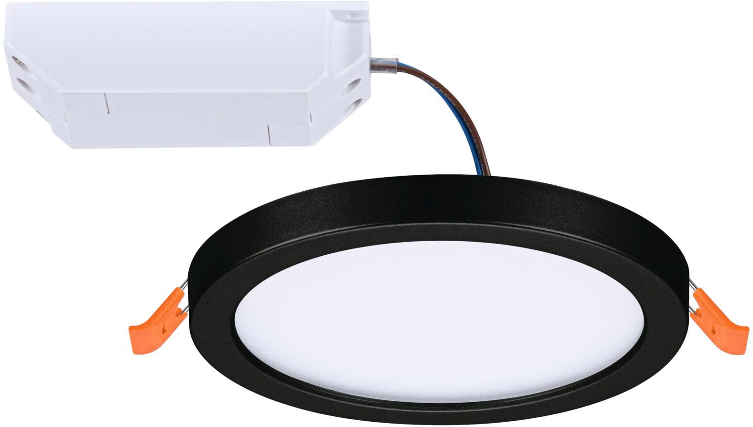 Paulmann LED Einbauleuchte »LED Einbaupanel Areo VariFit IP44 rund 118mm 4000K Schwarz«, 1 flammig, LED Einbaupanel Areo VariFit IP44 rund 118mm 4000K Schwarz