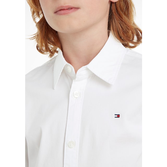 Tommy Hilfiger Langarmhemd »SOLID STRETCH POPLIN SHIRT L/S«, Kinder Kids  Junior MiniMe bestellen bei OTTO