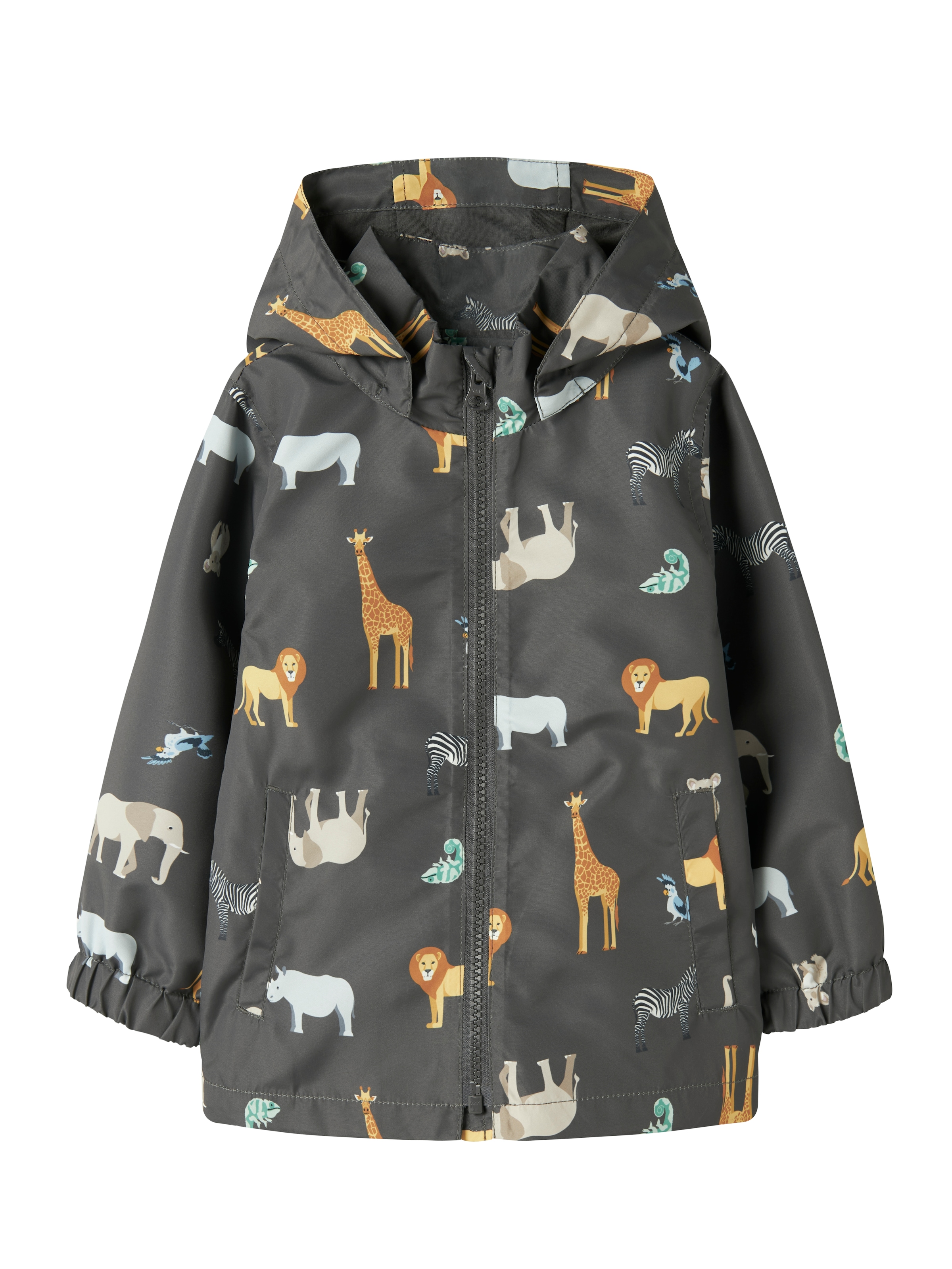 Name It Outdoorjacke »NMMMAX JACKET LI AOP NOOS« mit Kapuze reflektierende Details, wasserabweisend