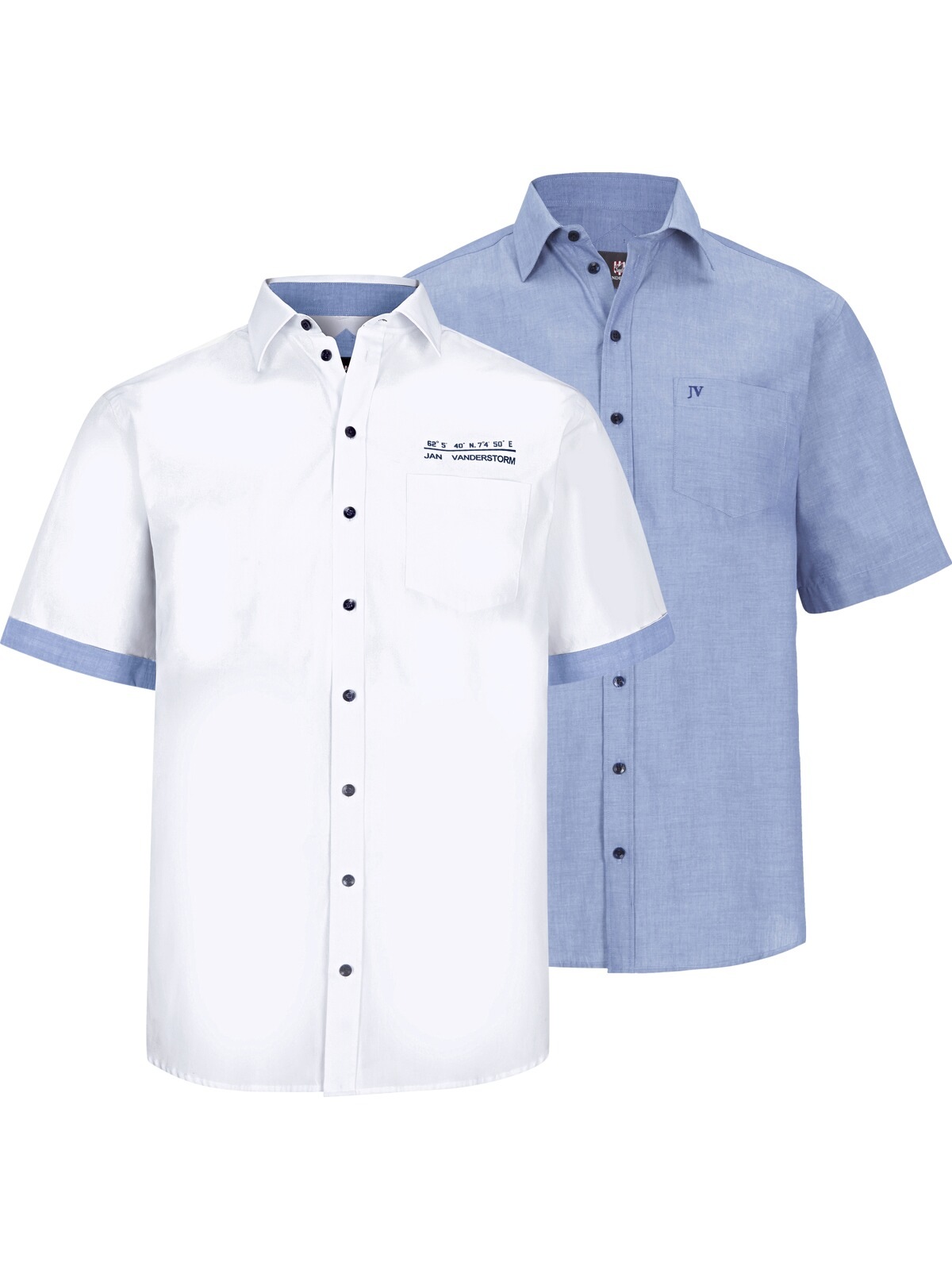 Jan Vanderstorm Kurzarmhemd »Doppelpack Hemd EVIN«