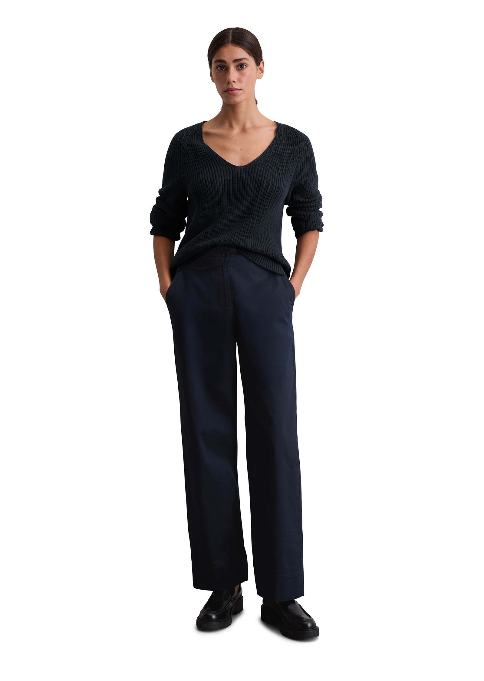 Marc O'Polo Chinohose »Lande«  weit, aus stretchigem Organic Cotton-Twill