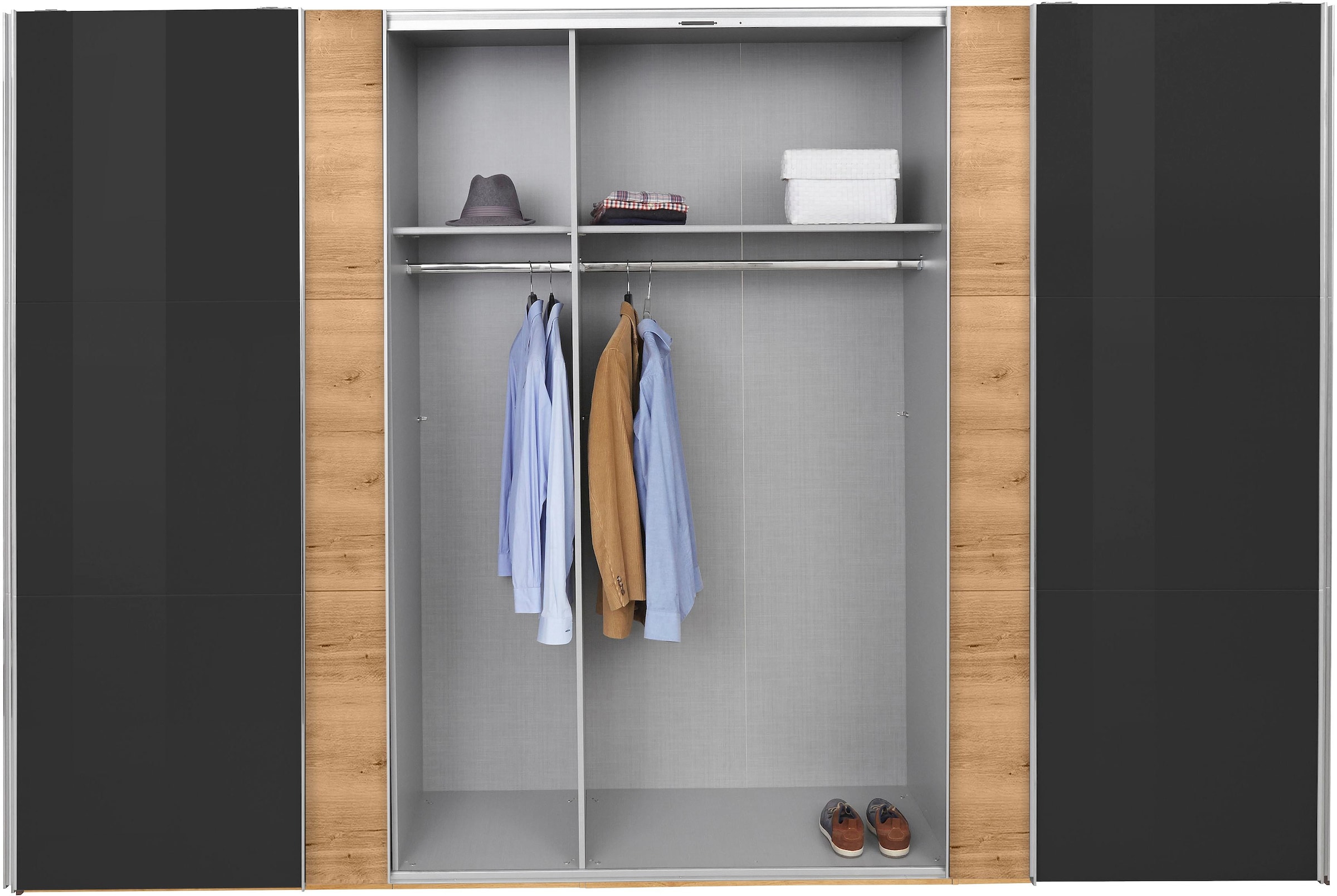 Wimex Schwebetürenschrank »Level by fresh to go«, mit Glastüren und Synchronöffnung